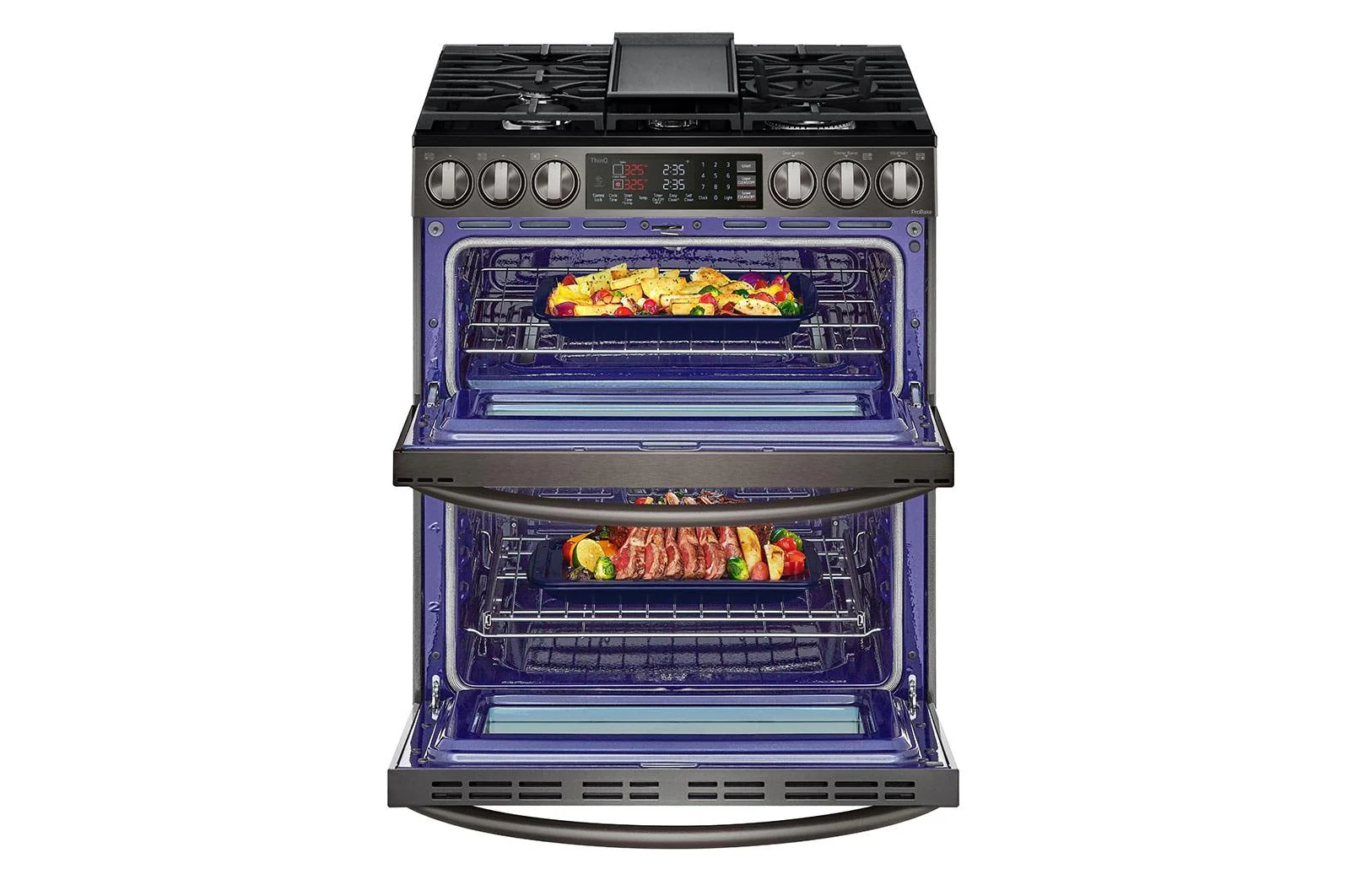 Lg LTGL6937D 6.9 cu. ft. Smart Gas Double Oven Slide-in Range with InstaView®, ProBake® Convection, Air Fry, and Air Sous Vide - Image 5
