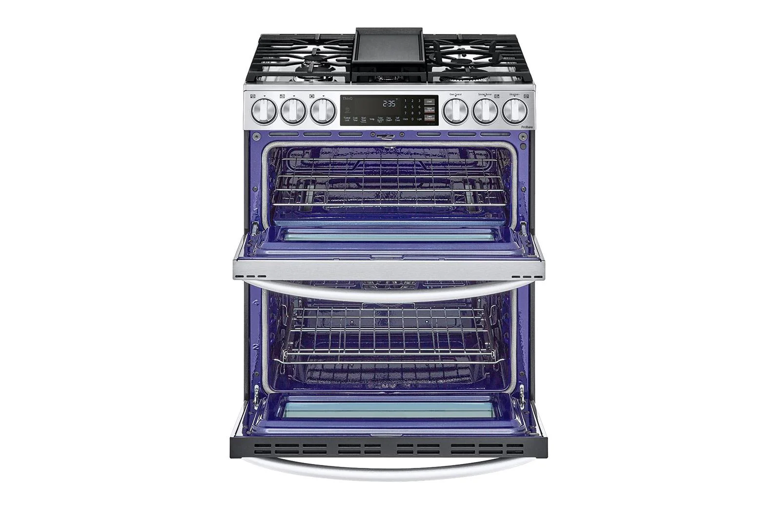 Lg LTGL6937F 6.9 cu. ft. Smart Gas Double Oven Slide-in Range with InstaView®, ProBake® Convection, Air Fry, and Air Sous Vide - Image 4
