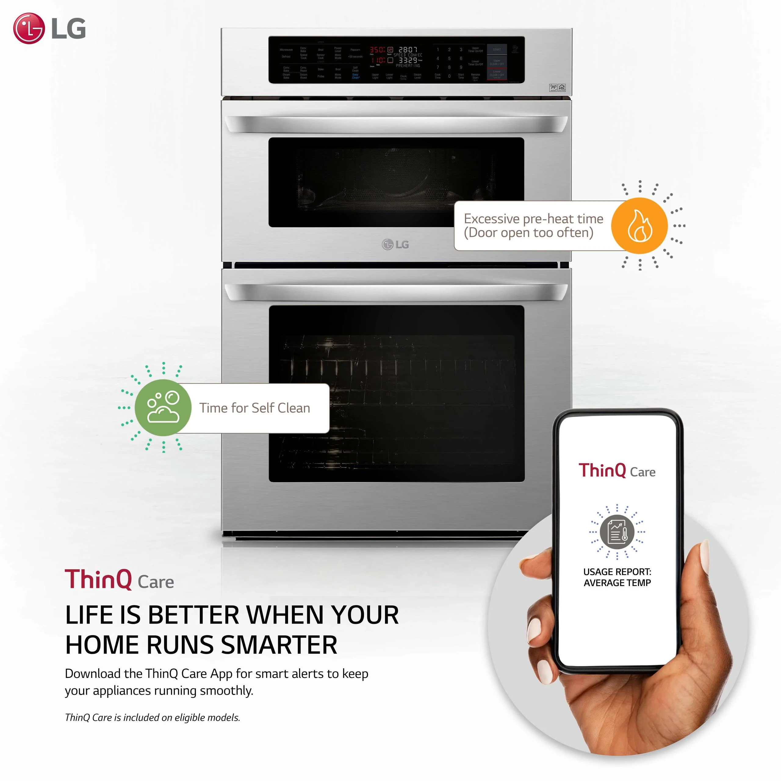 1.7/4.7 cu. ft. Smart wi-fi Enabled Combination Double Wall Oven - Image 2