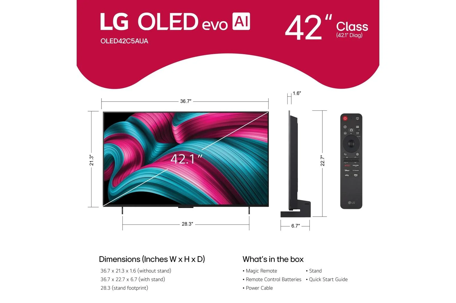 Lg OLED42C5PUA 42 Inch Class LG OLED evo AI C5 4K Smart TV 2025 - Image 12