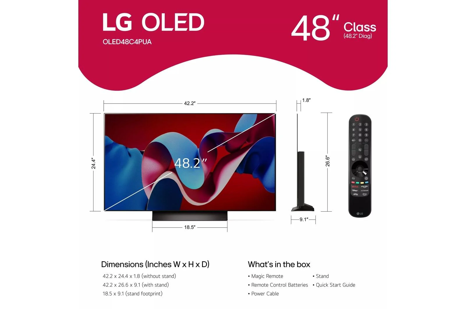 Lg OLED48C4PUA 48 Inch Class LG OLED evo C4 4K Smart TV 2024 - Image 6