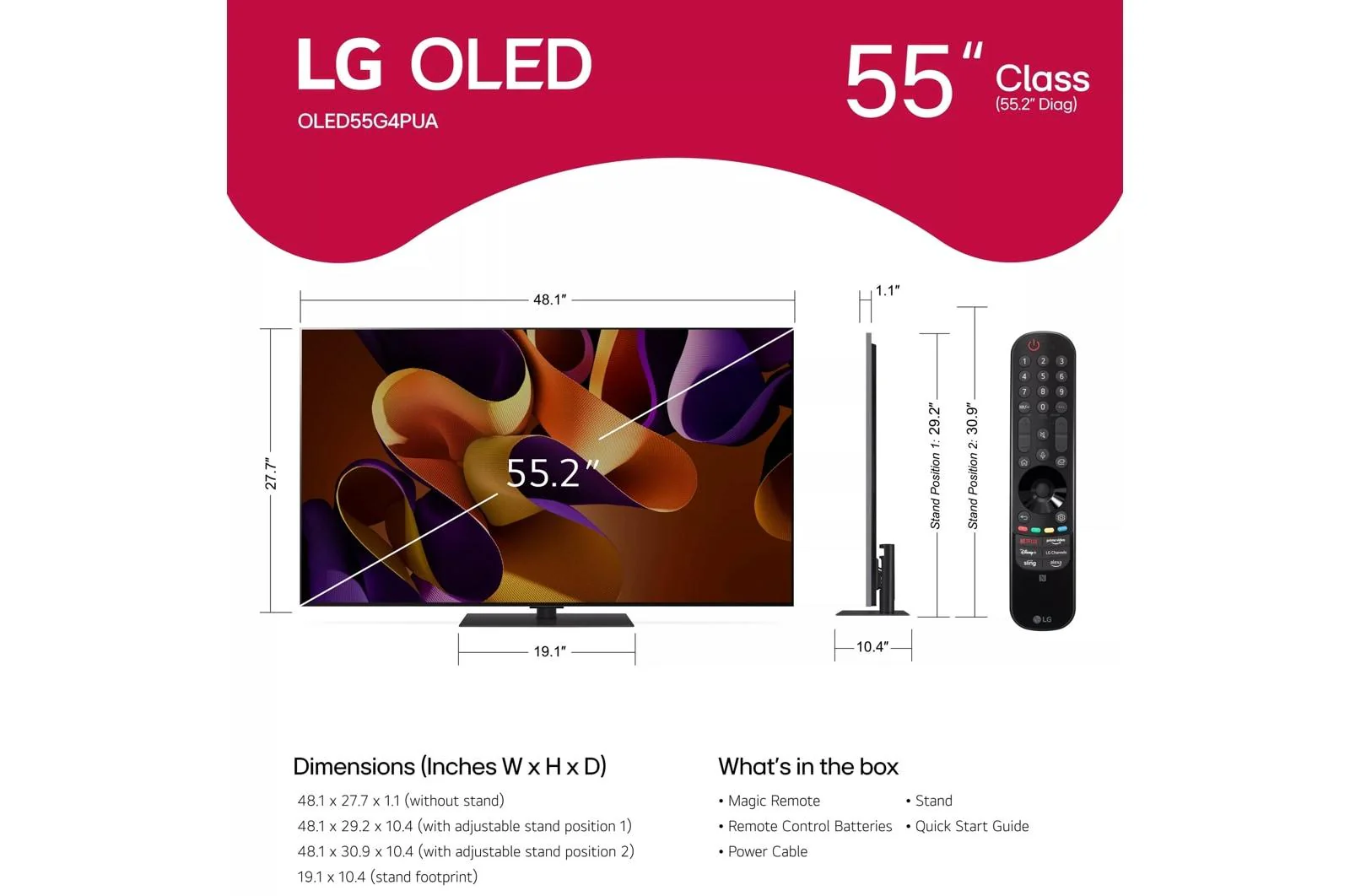 OLED55G4SUB LG G4 55 Inch Class OLED evo AI 4K Smart TV 2024 - OLED55G4SUB - Image 7