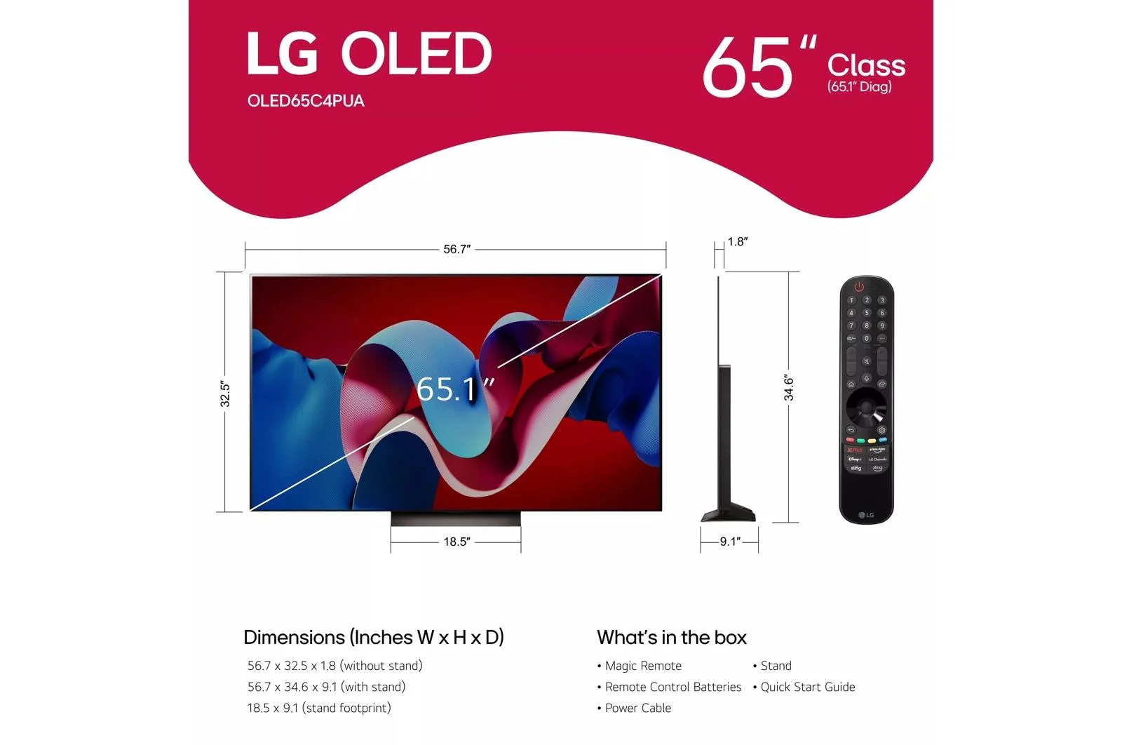 Lg OLED65C4PUA 65 Inch Class LG OLED evo C4 4K Smart TV 2024 - Image 6