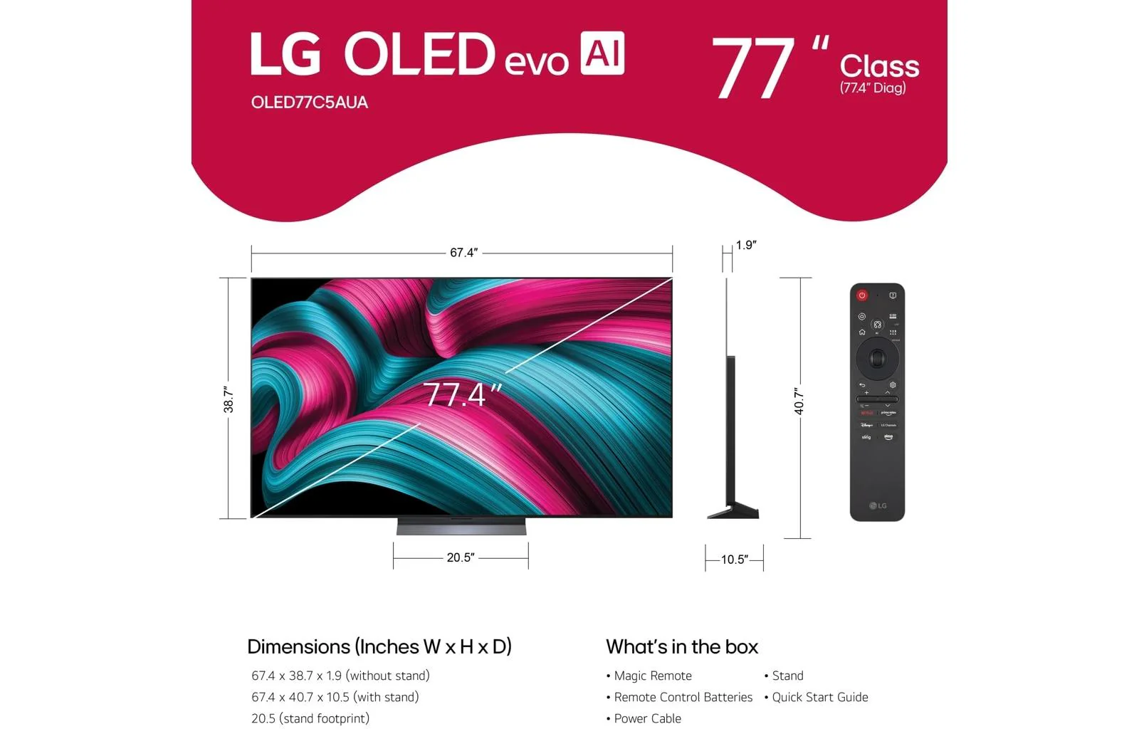 Lg OLED77C5PUA 77 Inch Class LG OLED evo AI C5 4K Smart TV 2025 - Image 14