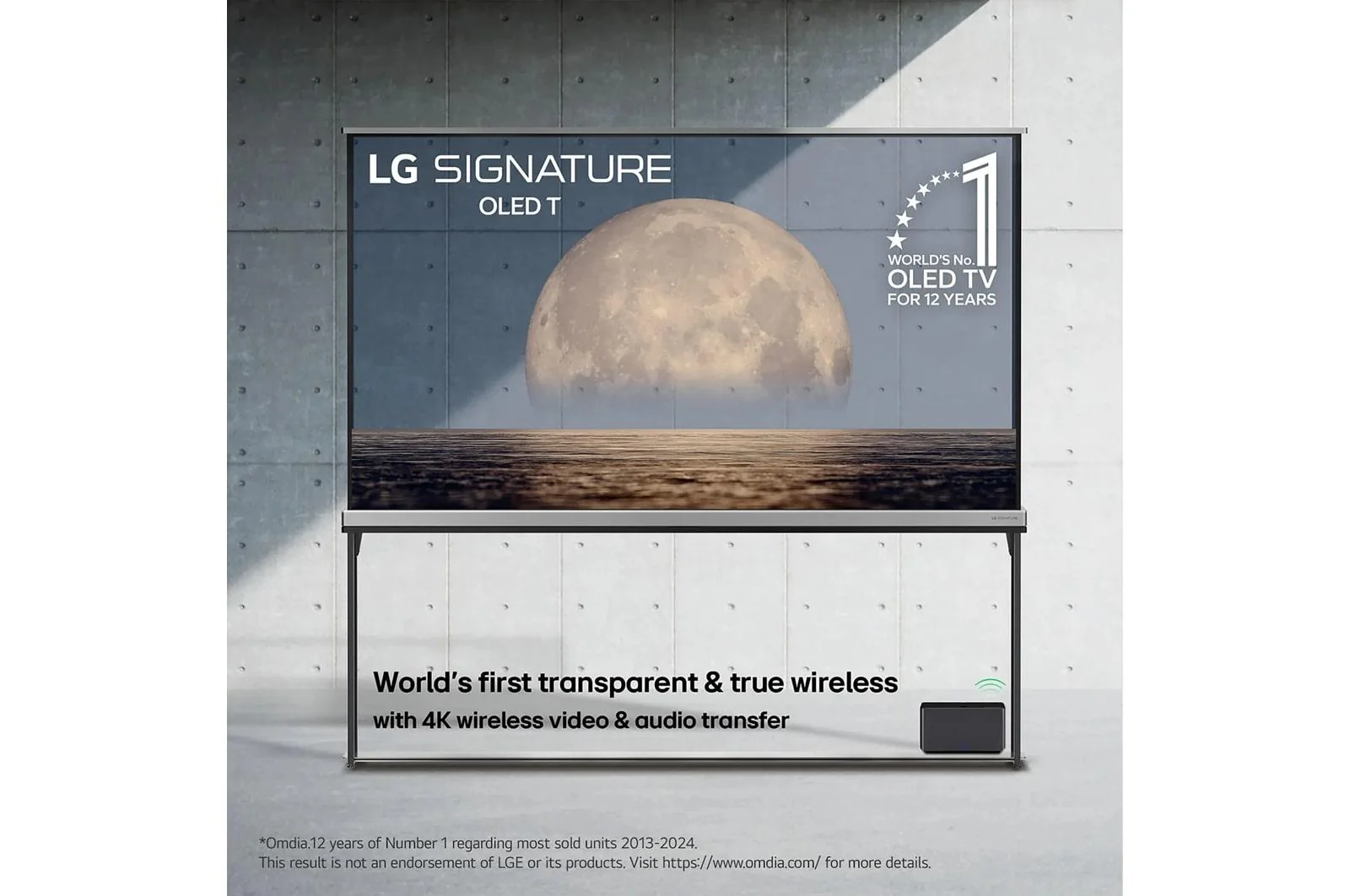 Lg OLED77T4PUA 77 Inch Class LG SIGNATURE OLED T: World's first Transparent 4K Smart TV 2024 with True Wireless Video & Audio Transfer