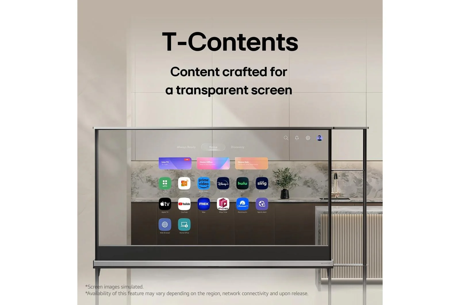 Lg OLED77T4PUA 77 Inch Class LG SIGNATURE OLED T: World's first Transparent 4K Smart TV 2024 with True Wireless Video & Audio Transfer - Image 5
