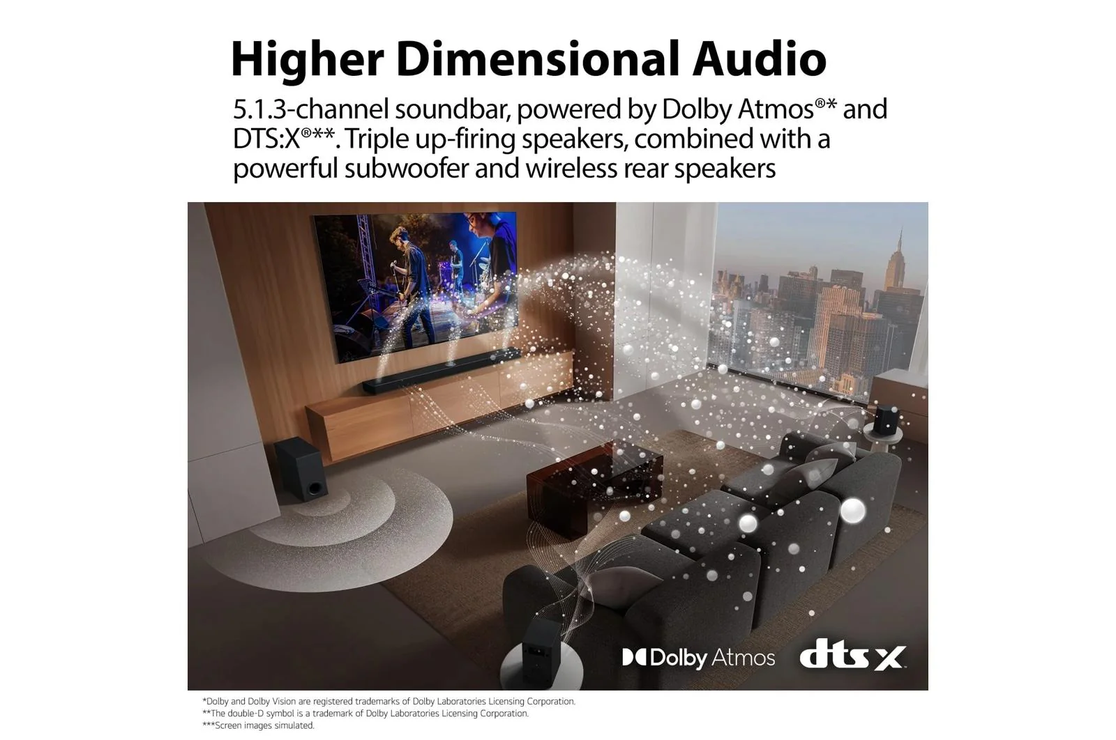 Lg S80TR S80TR LG Home Theater Soundbar with Dolby Atmos® and Rear Speakers, 5.1.3 channel, Best OLED matching - Image 5