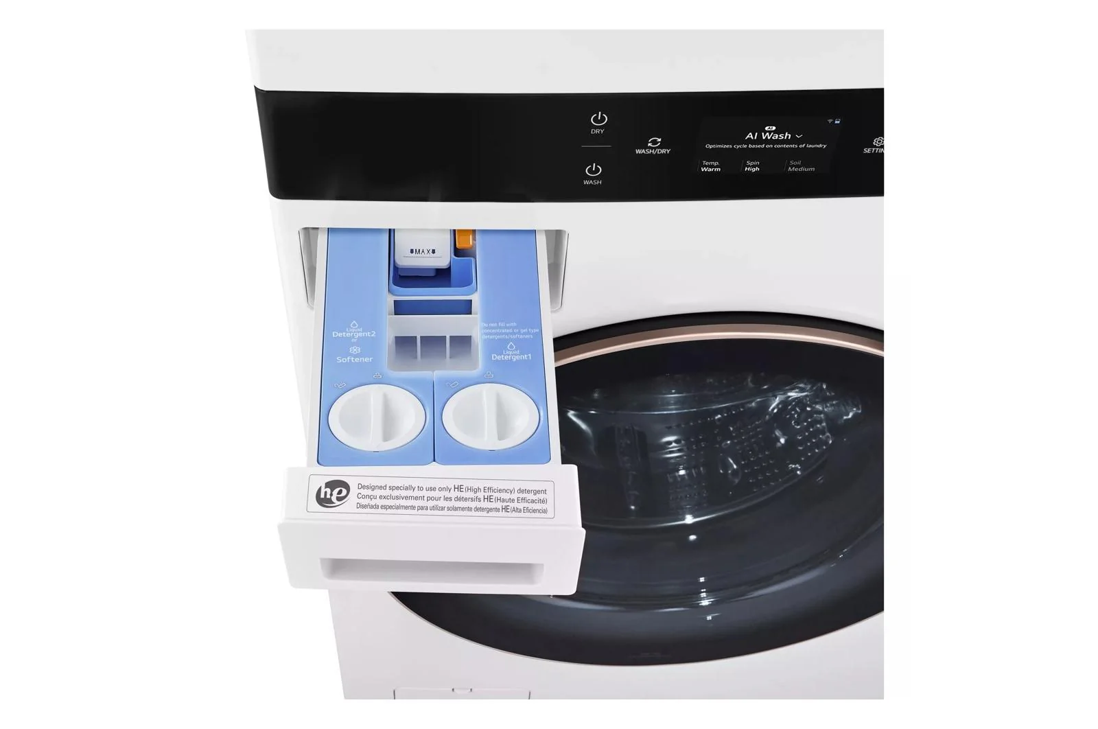 SWWG50W4 LG STUDIO WashTower™ with 5.0 cu. ft. Washer & 7.4 cu. ft. Dryer - Essence White - Image 8