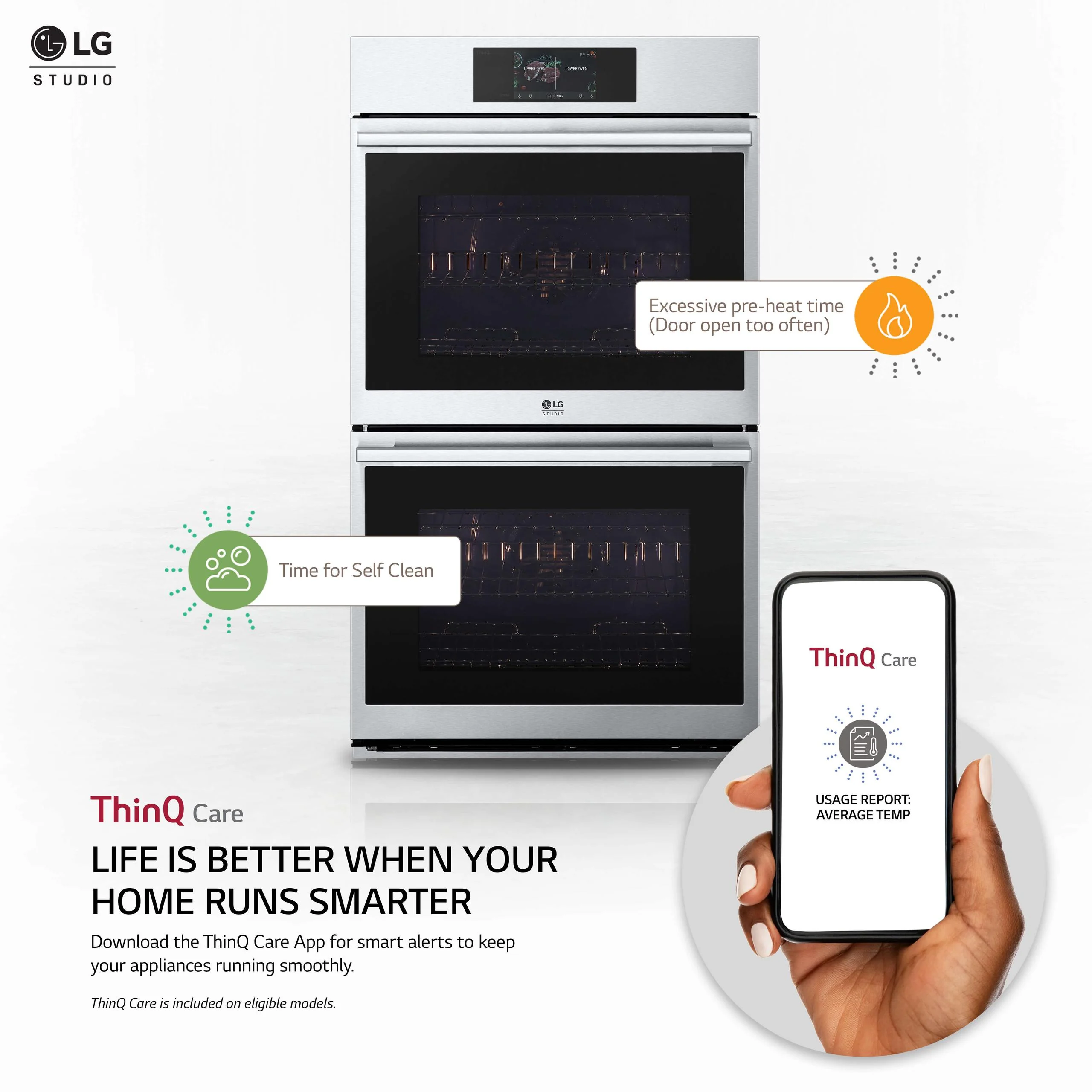 WDES9428F LG STUDIO 9.4 cu. ft. Smart InstaView® Electric Double Built-In Wall Oven with Air Fry & Steam Sous Vide - Image 2
