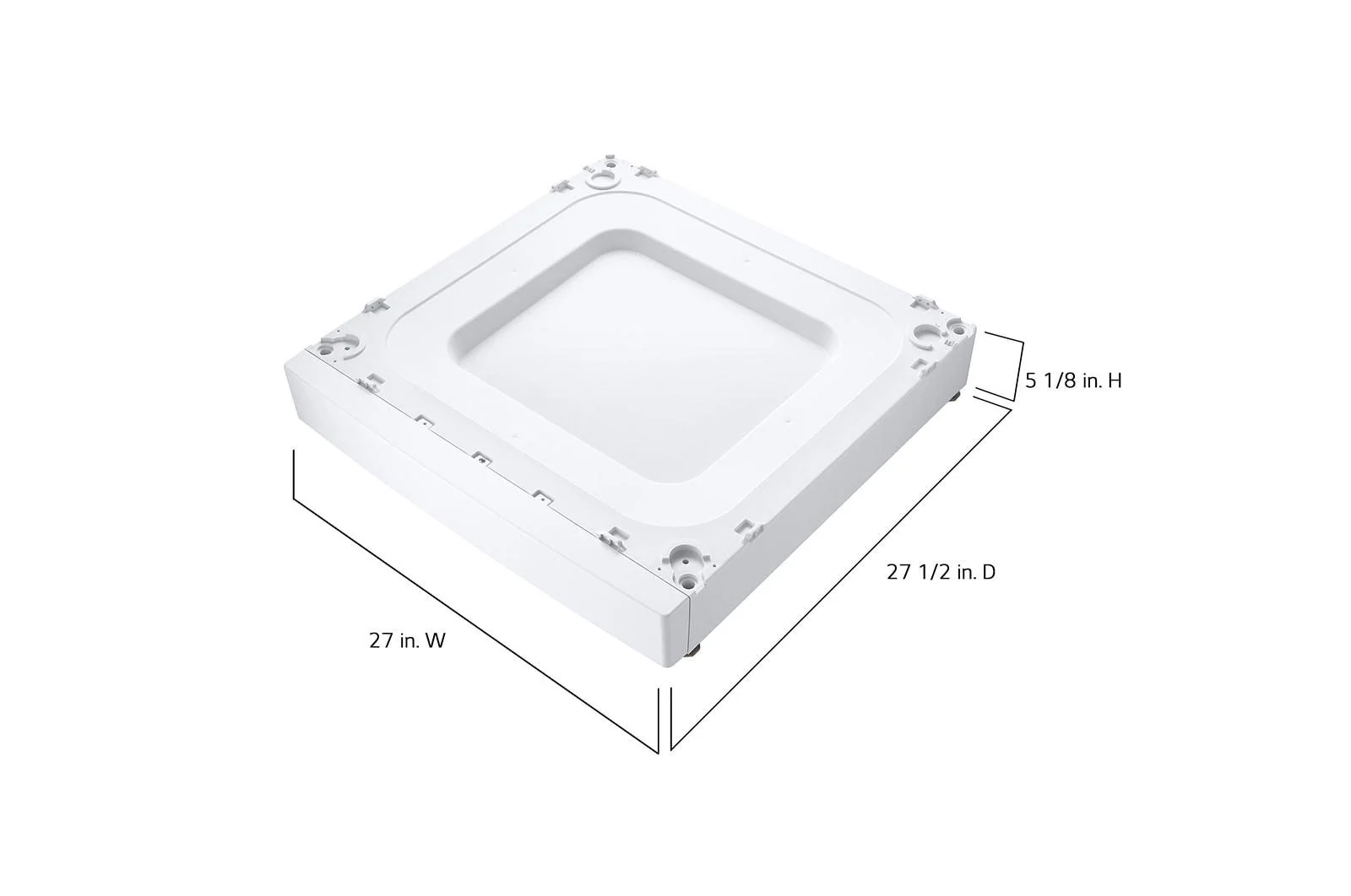 Lg WDPS2W ADA Compliant Laundry Pedestal Riser - White - Image 2