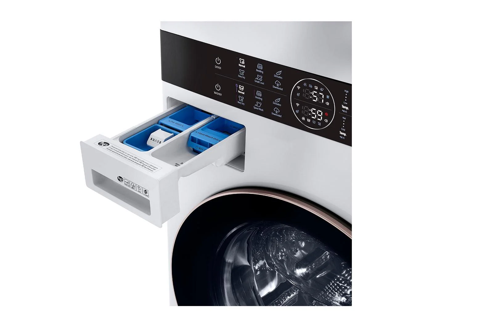 Lg WKE100HWA Single Unit Front Load LG WashTower™ with Center Control™ 4.5 cu. ft. Washer and 7.4 cu. ft. Electric Dryer - Image 11