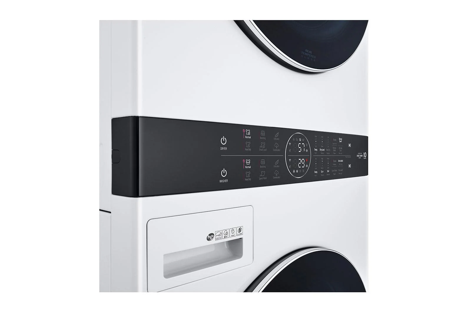 Lg WKEX200HWA Single Unit Front Load LG WashTower™ with Center Control™ 4.5 cu. ft. Washer and 7.4 cu. ft. Electric Dryer - Image 9
