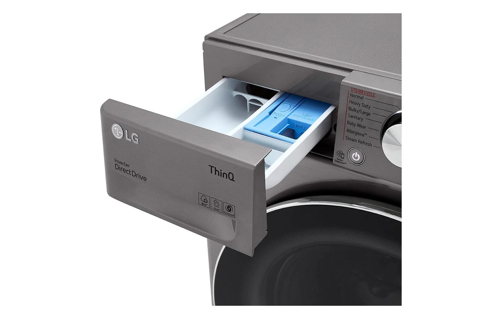 Lg WM3555HVA 2.4 cu. ft. Smart Wi-Fi Enabled Compact Front Load All-In-One Washer/Dryer Combo with Built-In Intelligence - Image 9