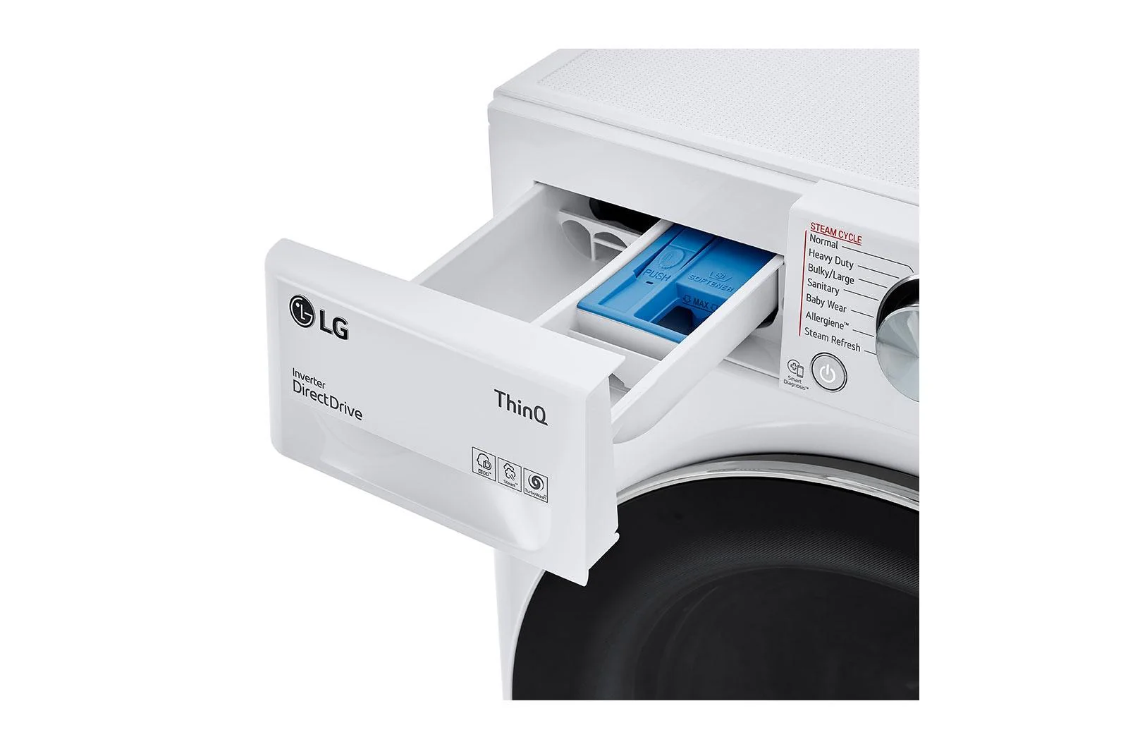 Lg WM3555HWA 2.4 cu. ft. Smart Wi-Fi Enabled Compact Front Load All-In-One Washer/Dryer Combo with Built-In Intelligence - Image 9