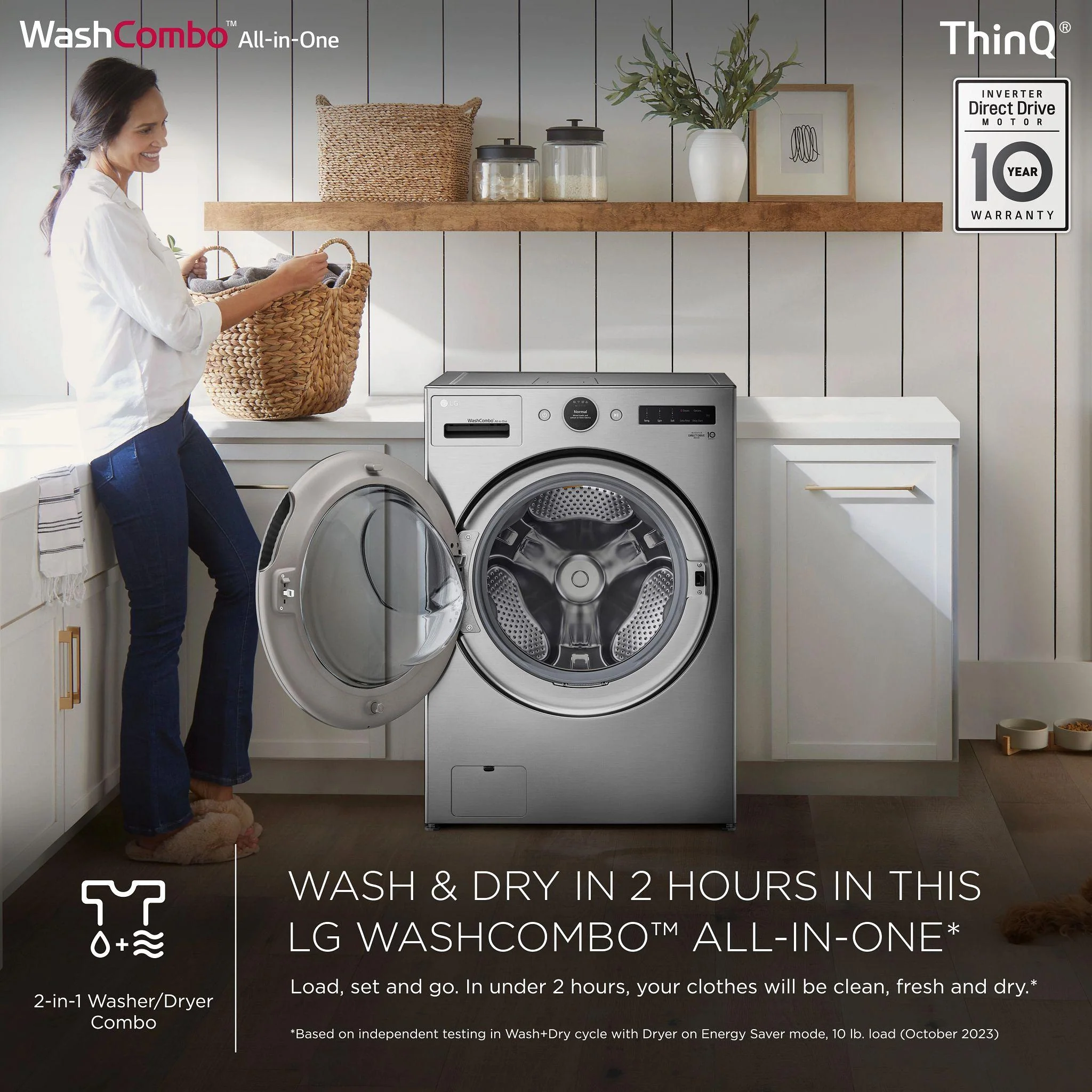 Lg WM6998HVA Ventless Washer/Dryer Combo LG WashCombo™ All-in-One 5.0 cu. ft. Mega Capacity with Inverter HeatPump™ Technology and Direct Drive Motor - Image 26