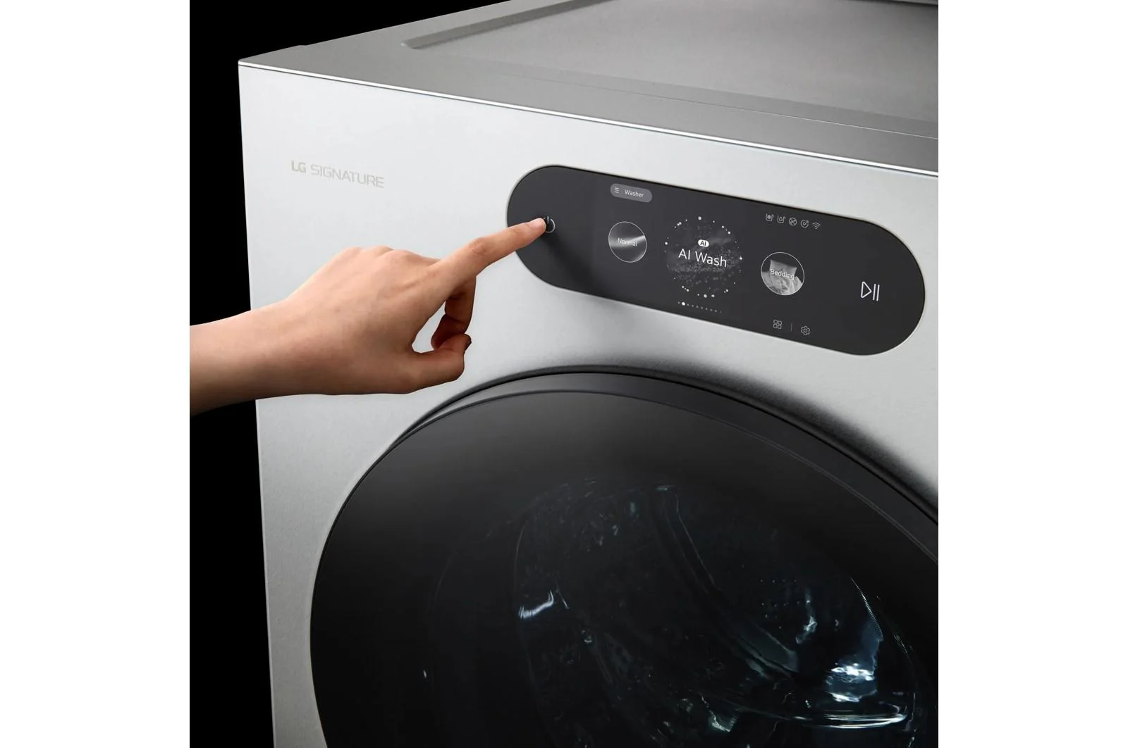WM9900HSA LG SIGNATURE 5.8 cu. ft. Mega Capacity Smart Front Load Washer with Built-In Intelligence, TurboWash® 360(degree), ezDispense® and Touch LCD Control - Image 5