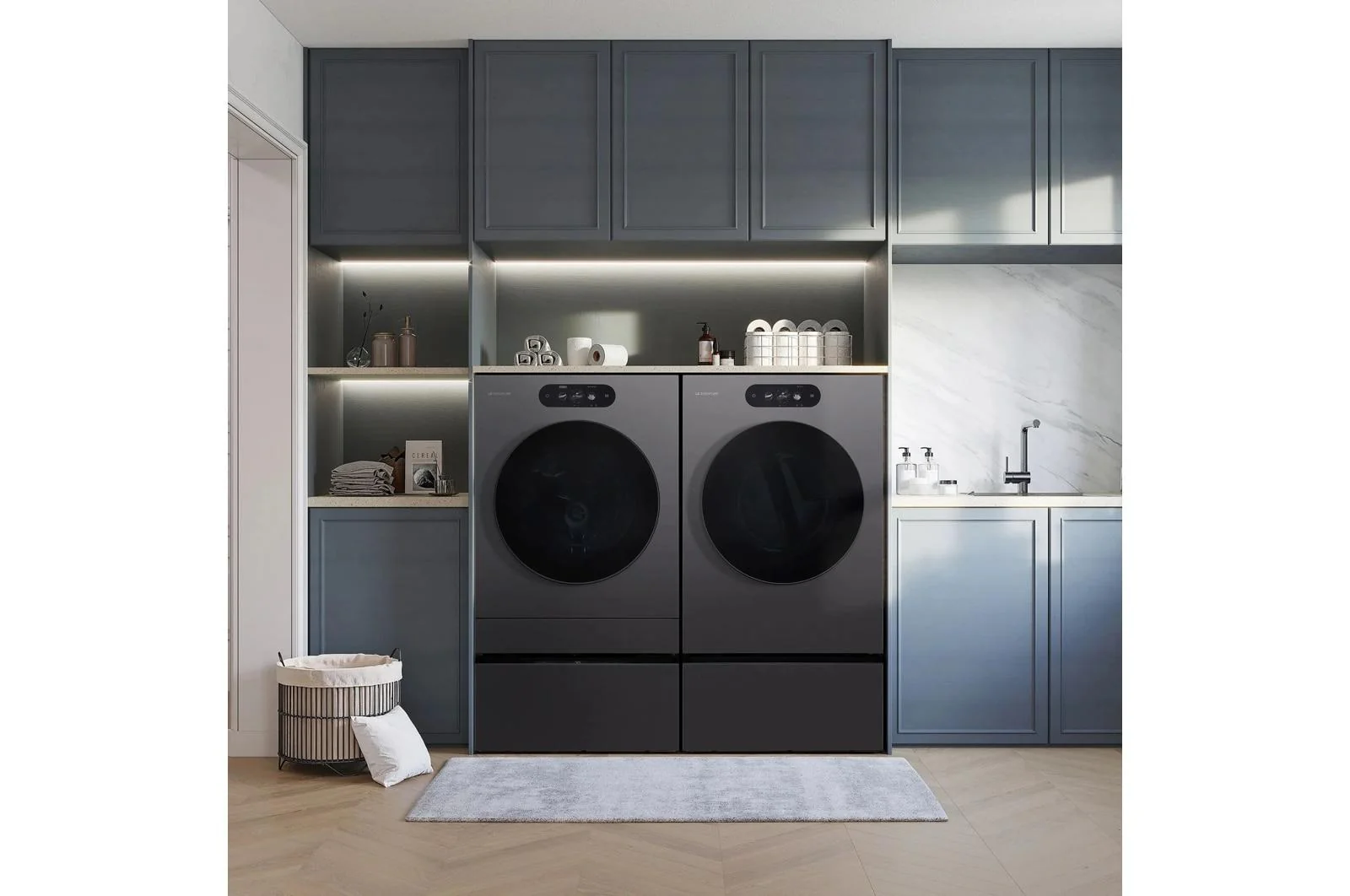 WM9901HBA LG SIGNATURE 5.8 cu. ft. Mega Capacity Smart Front Load Washer with Built-In Intelligence, TurboWash® 360(degree), ezDispense® and Touch LCD Control - Image 18
