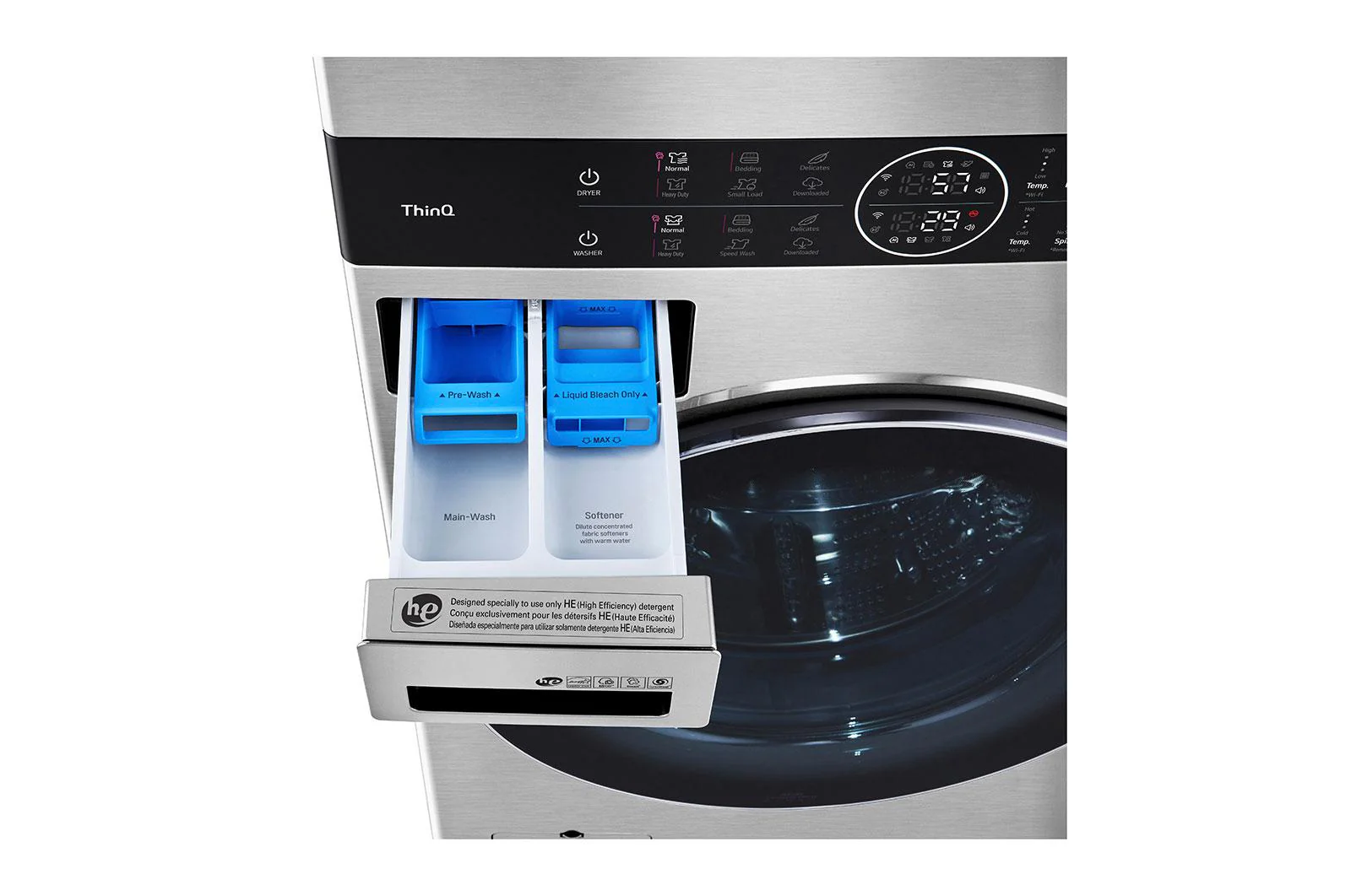 LG STUDIO Single Unit Front Load WashTower™ with Center Control™ 5.0 cu. ft. Washer and 7.4 cu. ft. Gas Dryer - Image 11