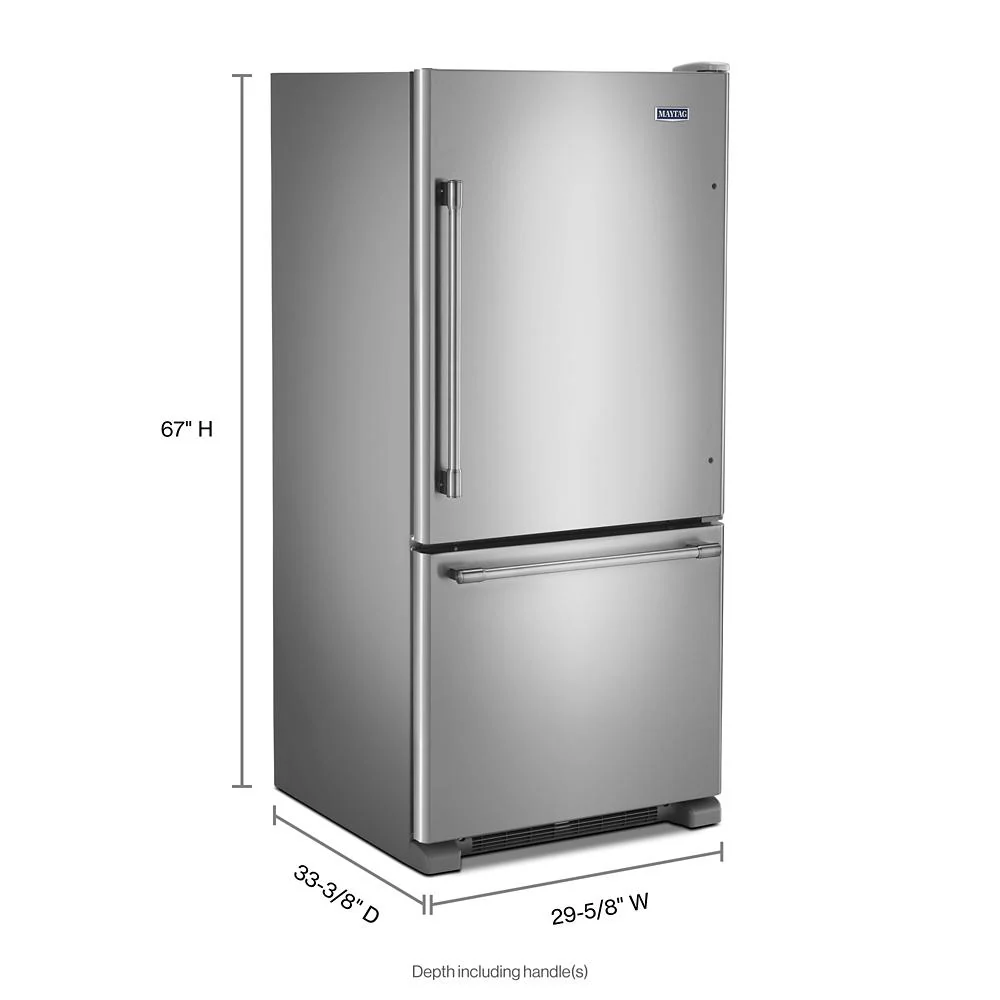 Maytag MBF1958FEZ 30-Inch Wide Bottom Mount Refrigerator - 19 Cu. Ft. - Image 9