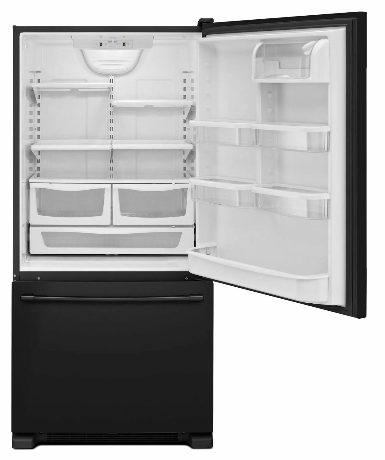 Maytag MBF2258FEB 33-Inch Wide Bottom Mount Refrigerator - 22 Cu. Ft. - Black - Image 2