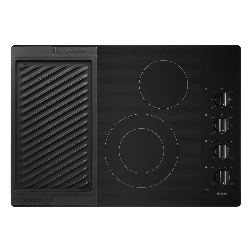 Maytag MEC8830HB 30-Inch Electric Cooktop with Reversible Grill and Griddle - Image 2
