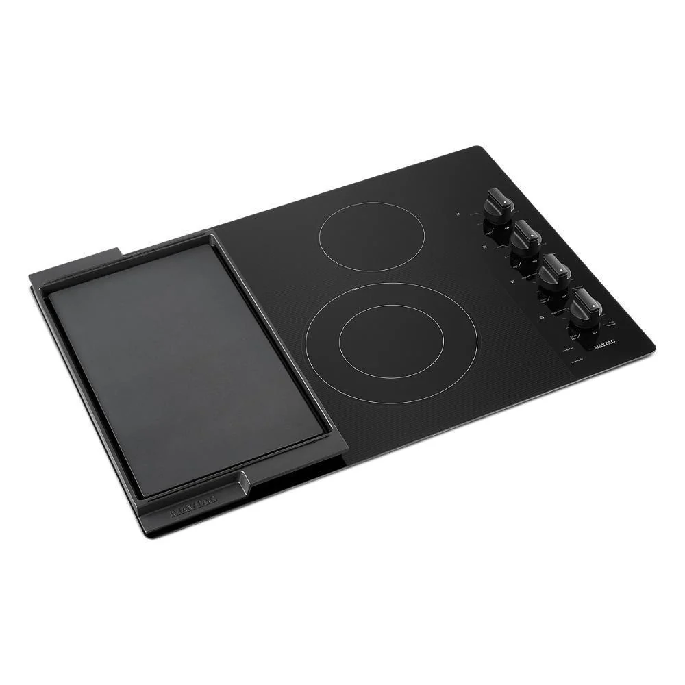Maytag MEC8830HB 30-Inch Electric Cooktop with Reversible Grill and Griddle - Image 3