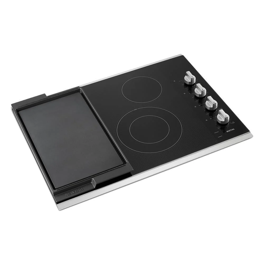 Maytag MEC8830HS 30-Inch Electric Cooktop with Reversible Grill and Griddle - Image 3
