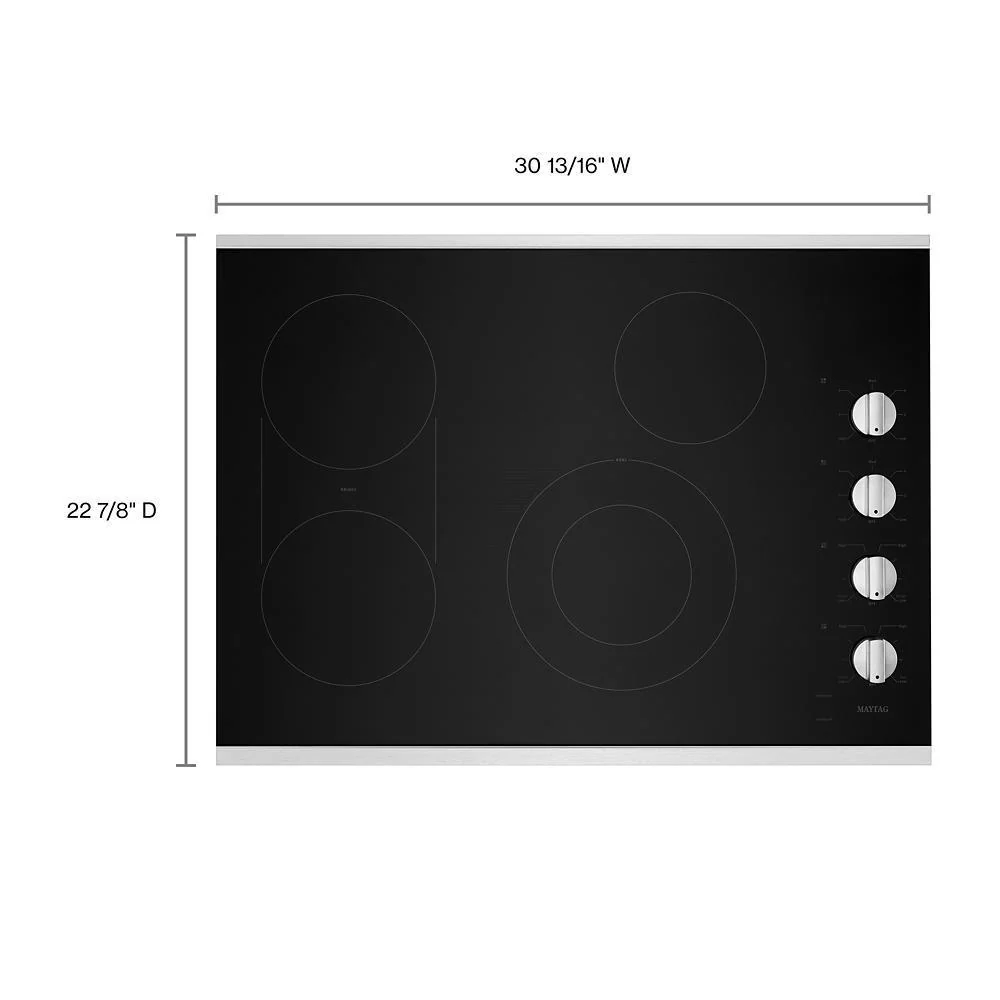 Maytag MEC8830HS 30-Inch Electric Cooktop with Reversible Grill and Griddle - Image 4