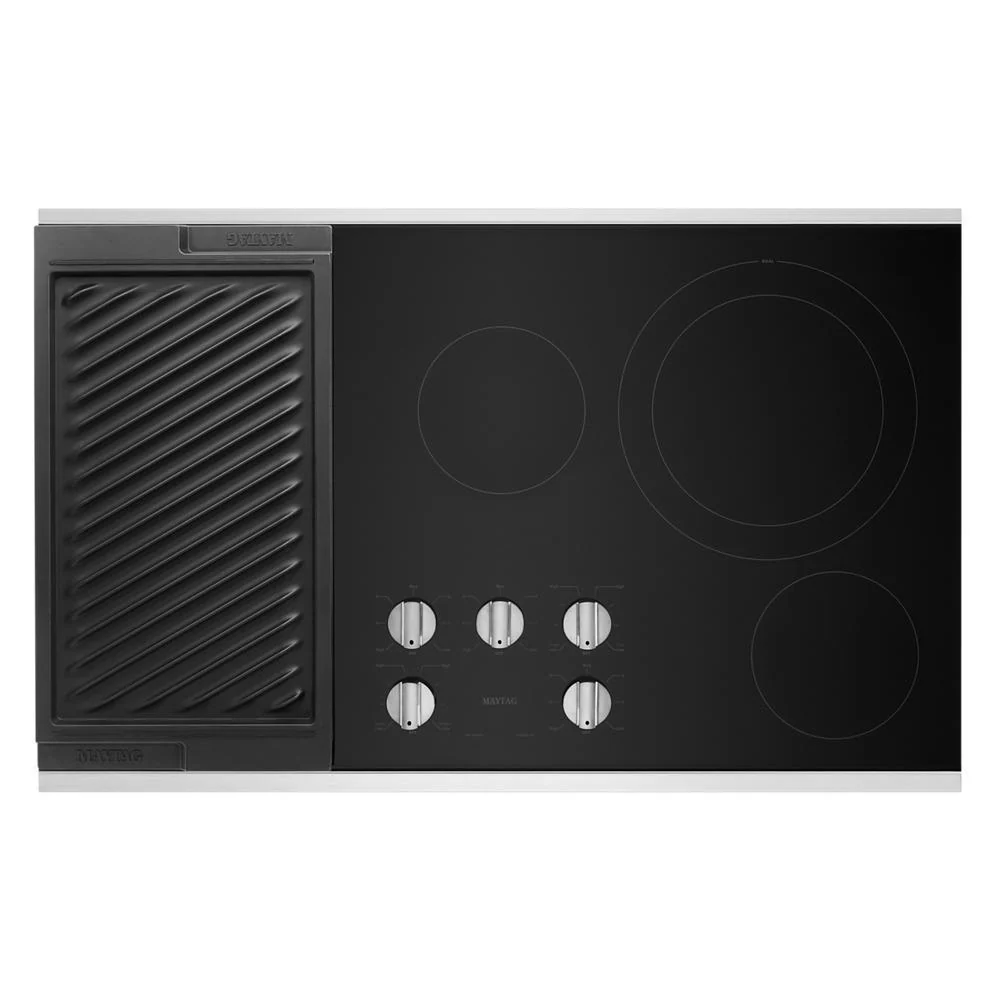 Maytag MEC8836HS 36-Inch Electric Cooktop with Reversible Grill and Griddle - Image 2