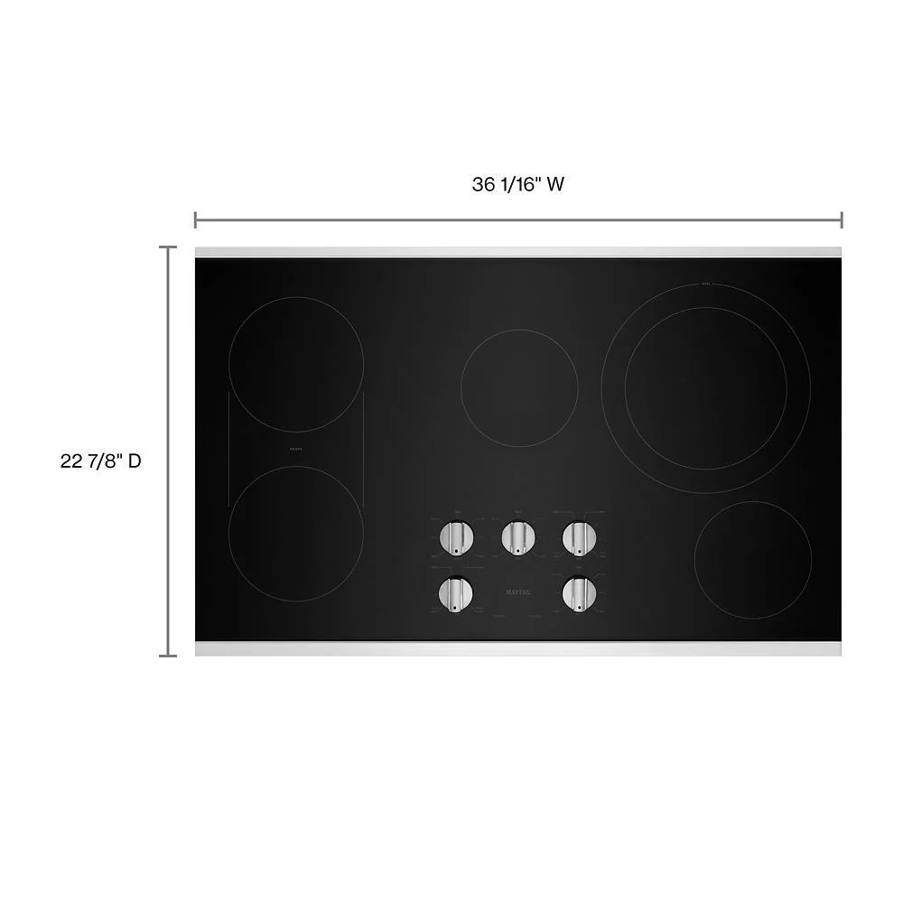 Maytag MEC8836HS 36-Inch Electric Cooktop with Reversible Grill and Griddle - Image 4