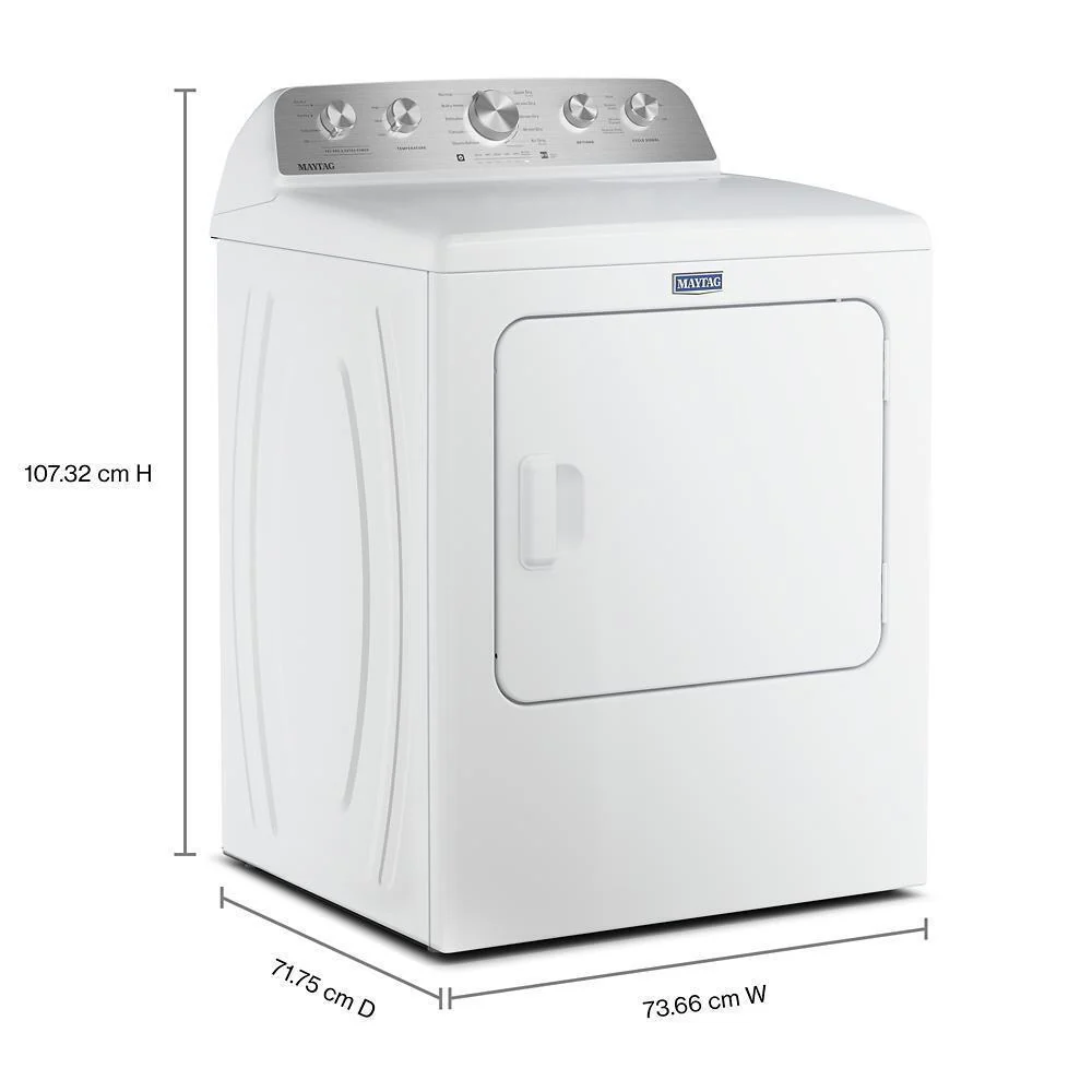 Maytag MED5605RW 7.0 Cu Ft. Load Electric Dryer with Extra Power and Pet Pro Option - Image 2