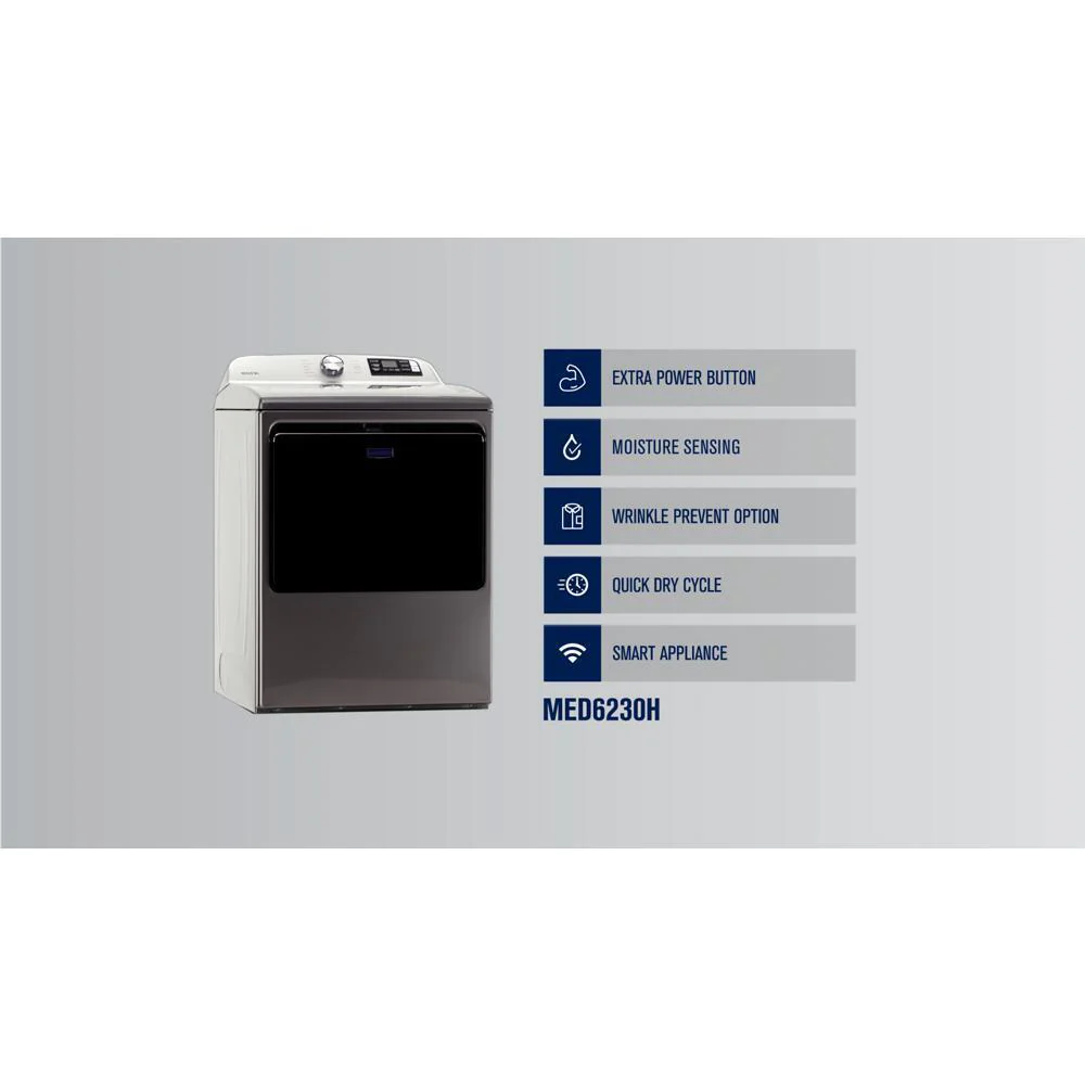 Maytag MED6230HC Smart Top Load Electric Dryer with Extra Power - 7.4 cu. ft. - Image 10