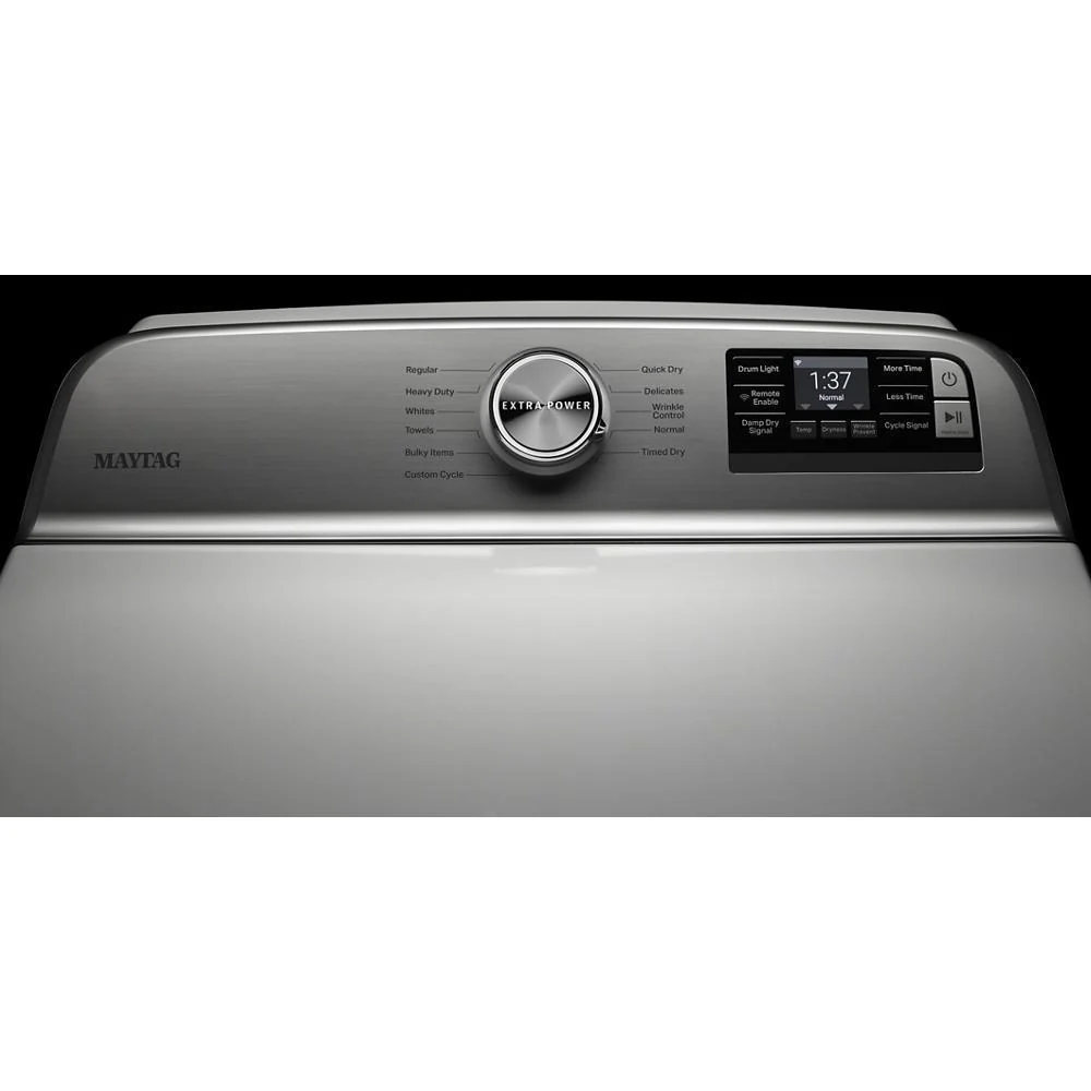 Maytag MED6230RHW Smart Top Load Electric Dryer with Extra Power Button - 7.4 cu. ft. - Image 5