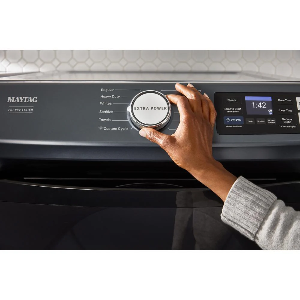 Maytag MED7020RF Smart Pet Pro Front Load Electric Dryer - 7.4 CU. FT. - Image 20