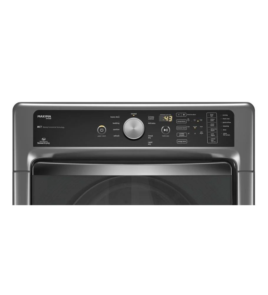 Maytag MED7100DC Maxima® Steam Electric Dryer with Large Capacity and Stainless Steel Dryer Drum - 7.3 cu. ft. - Image 2