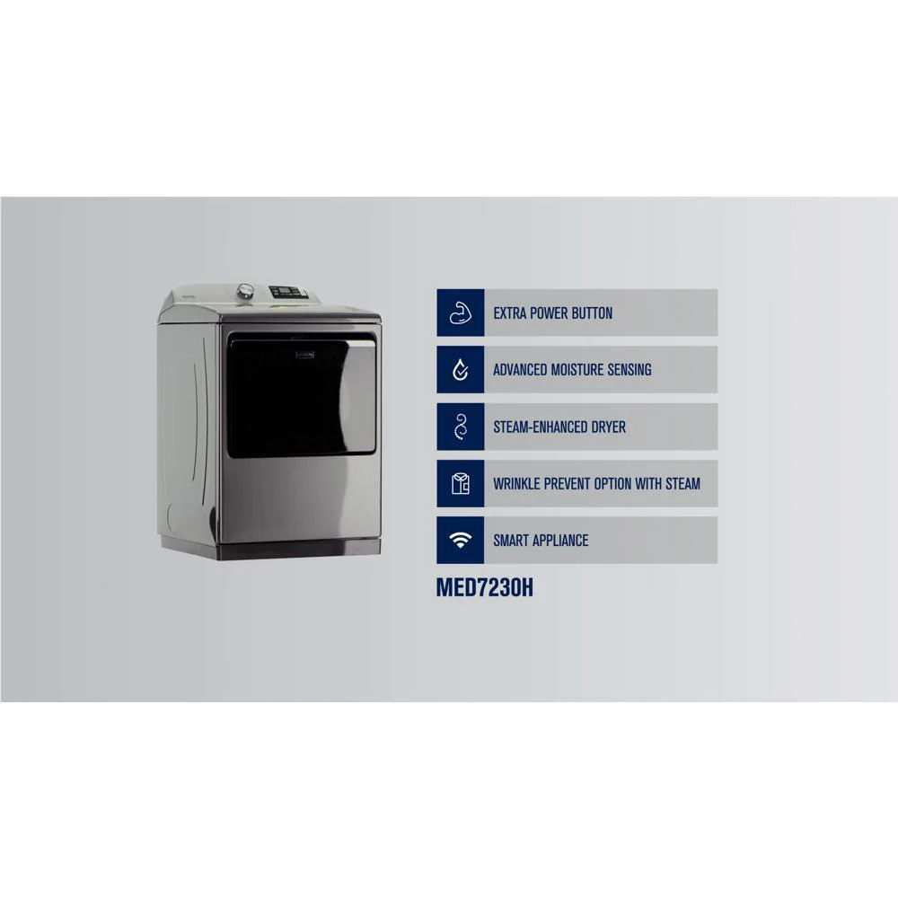Maytag MED7230HC Smart Top Load Electric Dryer with Extra Power - 7.4 cu. ft. - Image 10