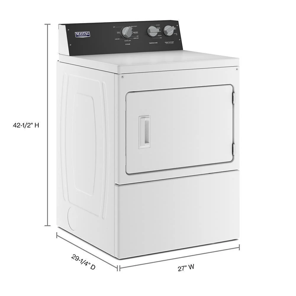 Maytag MEDP585GW Commercial-Grade Residential Dryer - 7.4 cu. ft. - Image 7