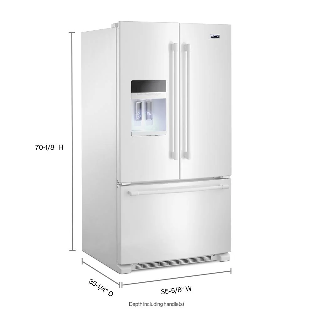 Maytag MFI2570FEW 36-Inch Wide French Door Refrigerator with PowerCold® Feature - 25 Cu. Ft - Image 3