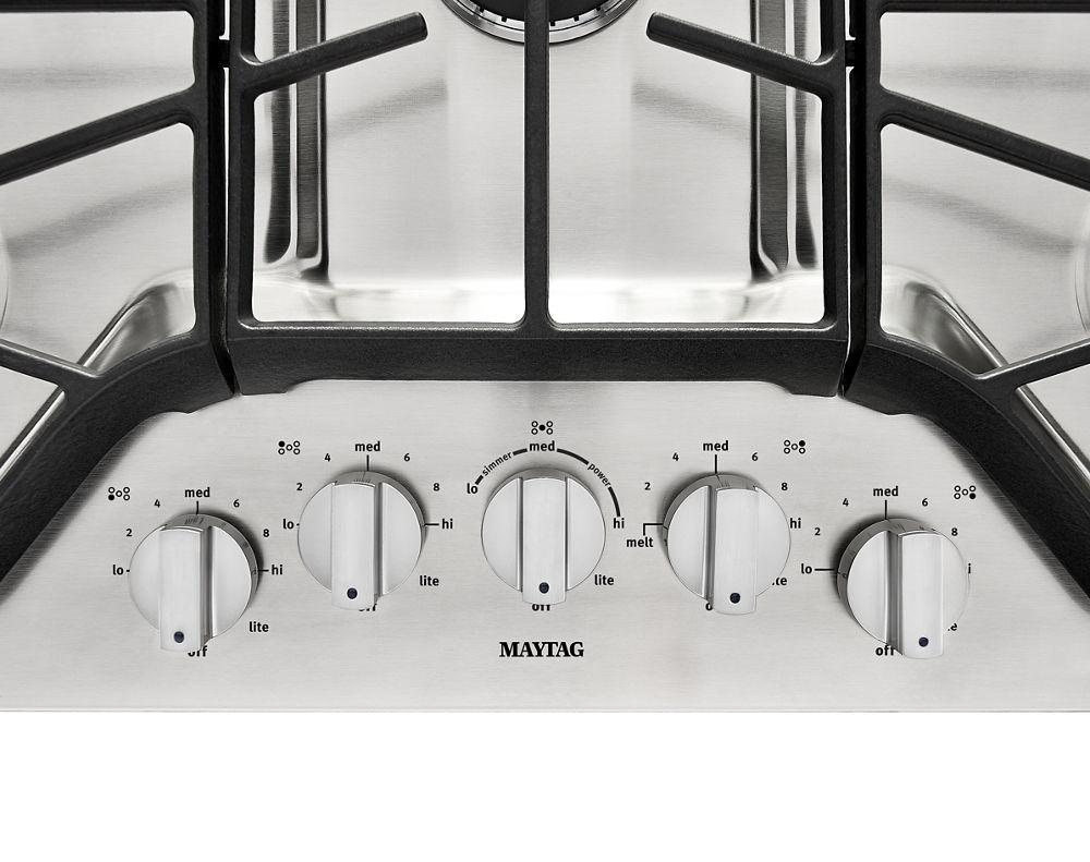 Maytag MGC9530DS 30-inch Wide Gas Cooktop with DuraGuard Protection Finish - Image 2