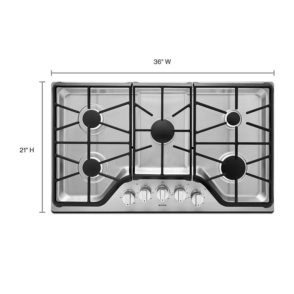 Maytag MGC9536DS 36-inch Wide Gas Cooktop with DuraGuard™ Protective Finish - Image 7