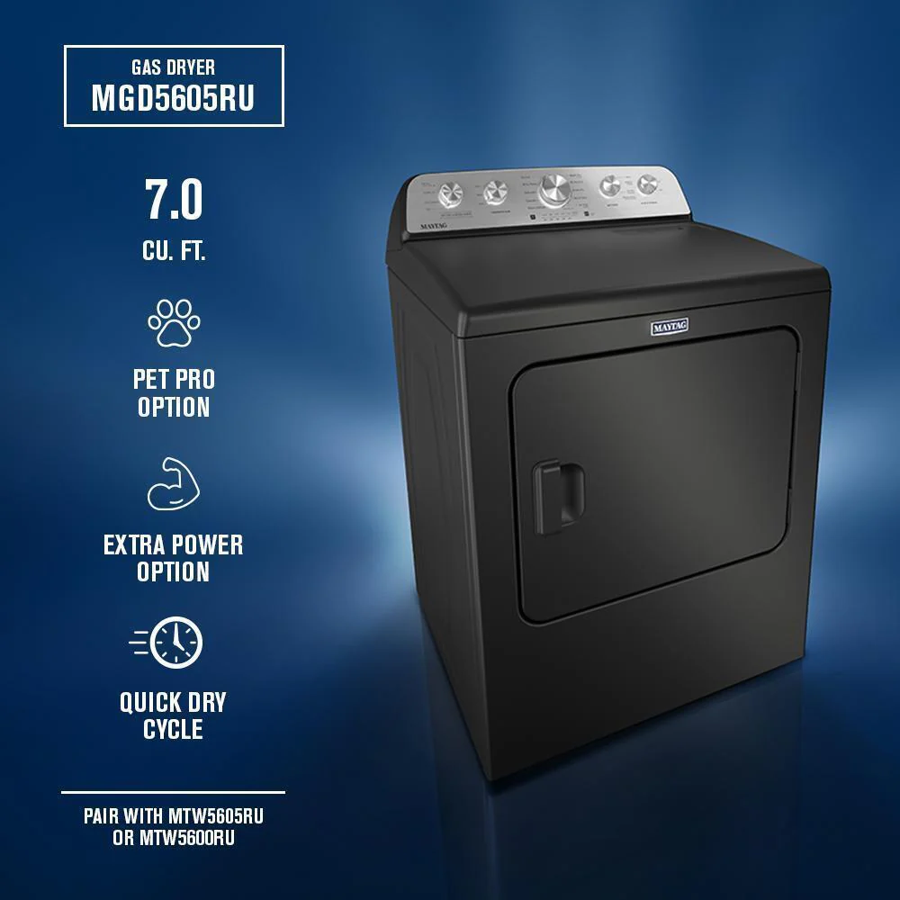 Maytag MGD5605RU 7.0 Cu Ft. Load Gas Dryer with Extra Power and Pet Pro Option - Image 13