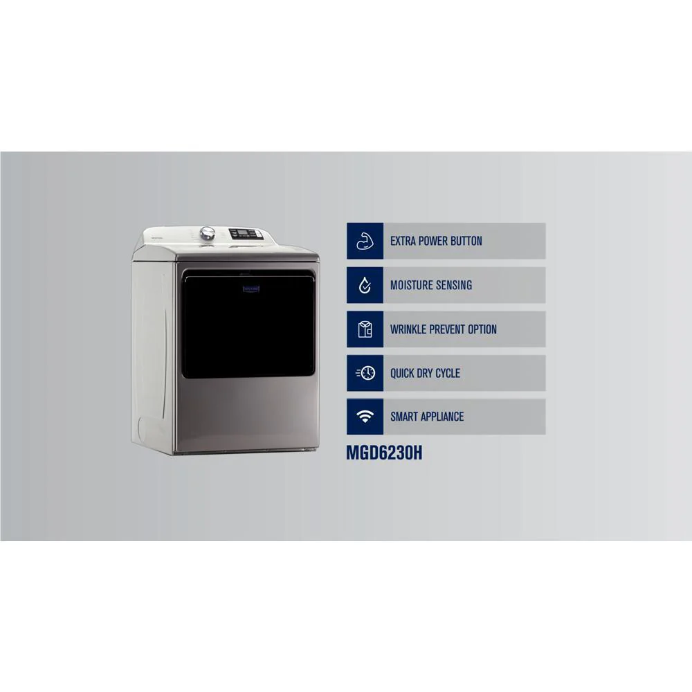 Maytag MGD6230HC Smart Top Load Gas Dryer with Extra Power - 7.4 cu. ft. - Image 10