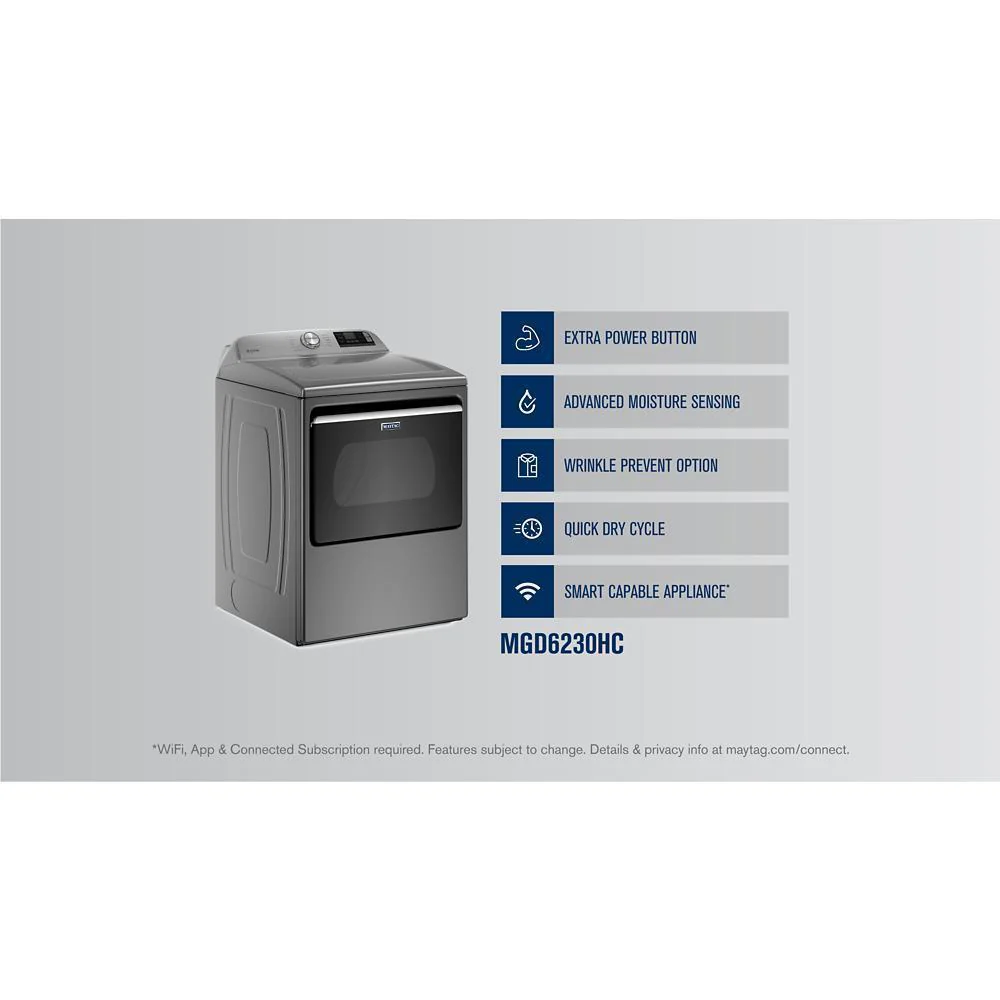 Maytag MGD6230HC Smart Top Load Gas Dryer with Extra Power - 7.4 cu. ft. - Image 8