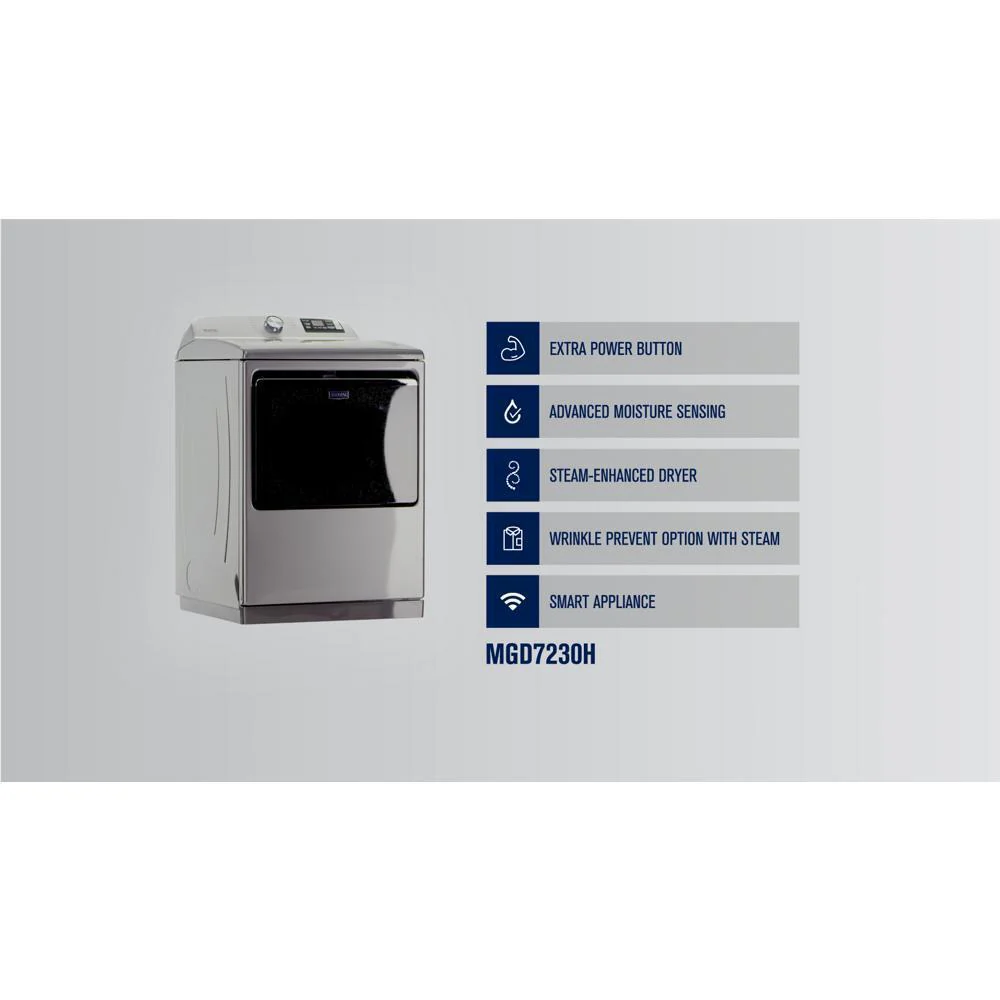 Maytag MGD7230HW Smart Top Load Gas Dryer with Extra Power - 7.4 cu. ft. - Image 10