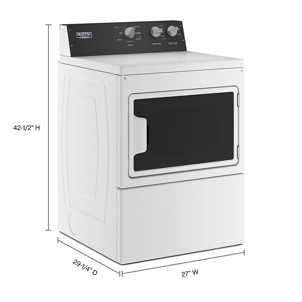 Maytag MGDP586KW Commercial-Grade Residential Gas Dryer - 7.4 cu. ft. - Image 7