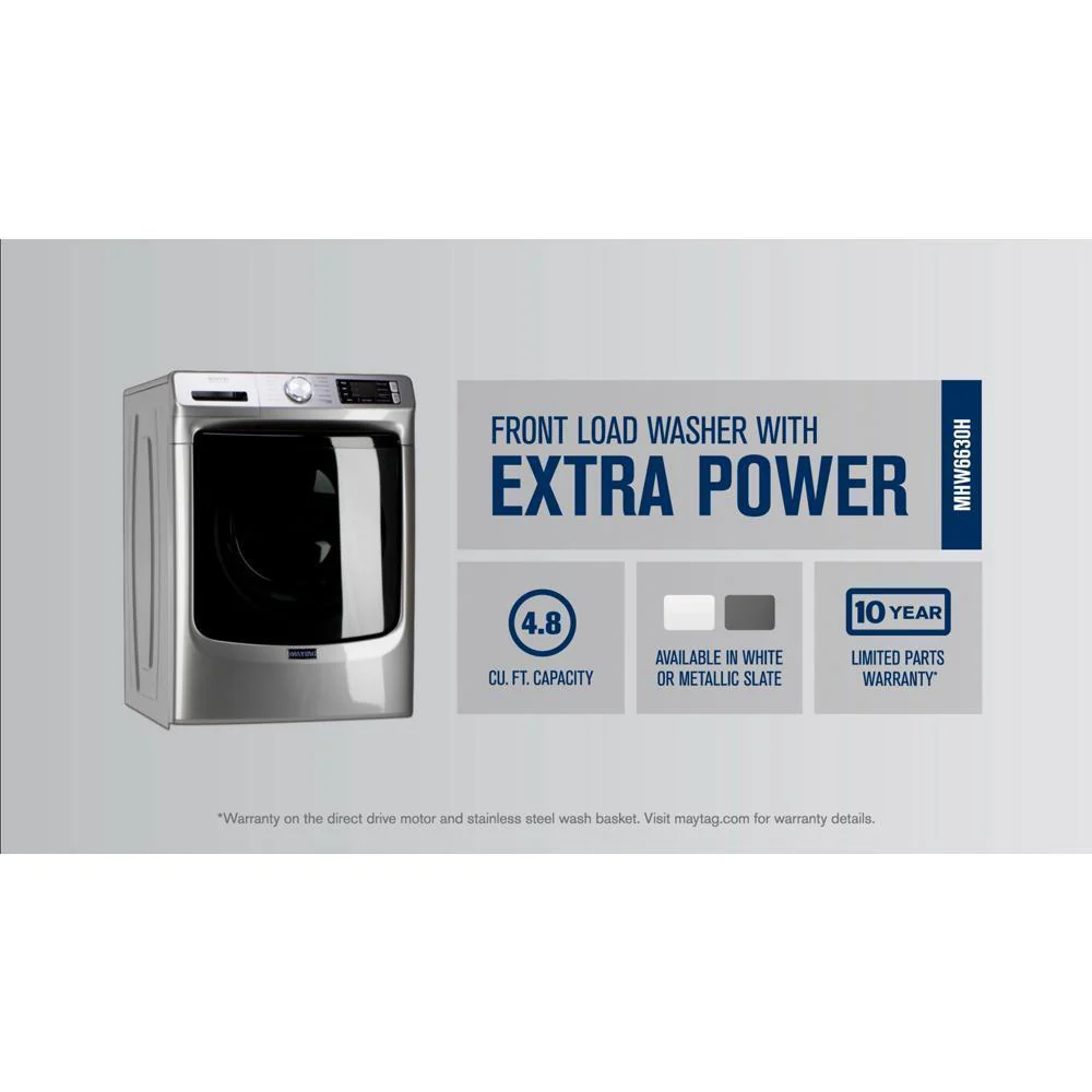 Maytag MHW6630HC Front Load Washer with Extra Power and 16-Hr Fresh Hold® option - 4.8 cu. ft. - Image 3