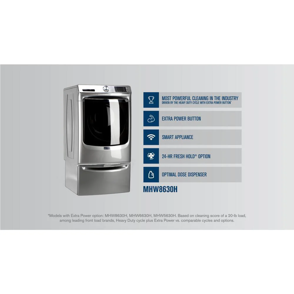 Maytag MHW8630HC Smart Front Load Washer with Extra Power and 24-Hr Fresh Hold® option - 5.0 cu. ft. - Image 4