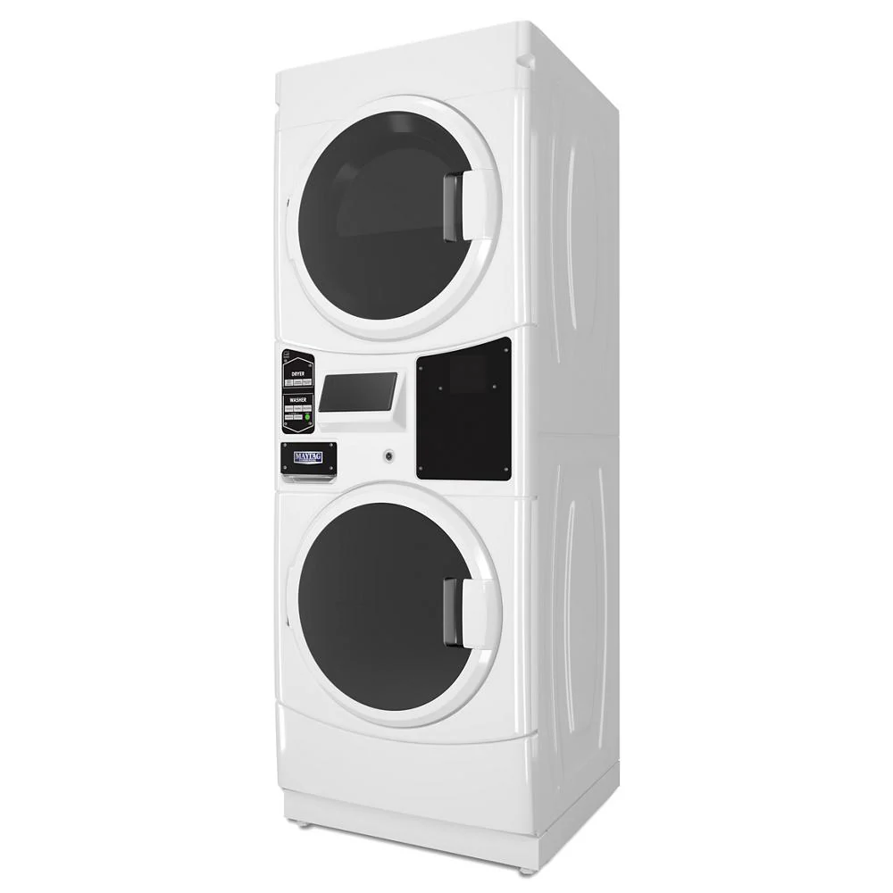 Maytag MLG22PRAWW Commercial Gas Stack Washer/Dryer, Card Reader Ready or Non-Vend - Image 2