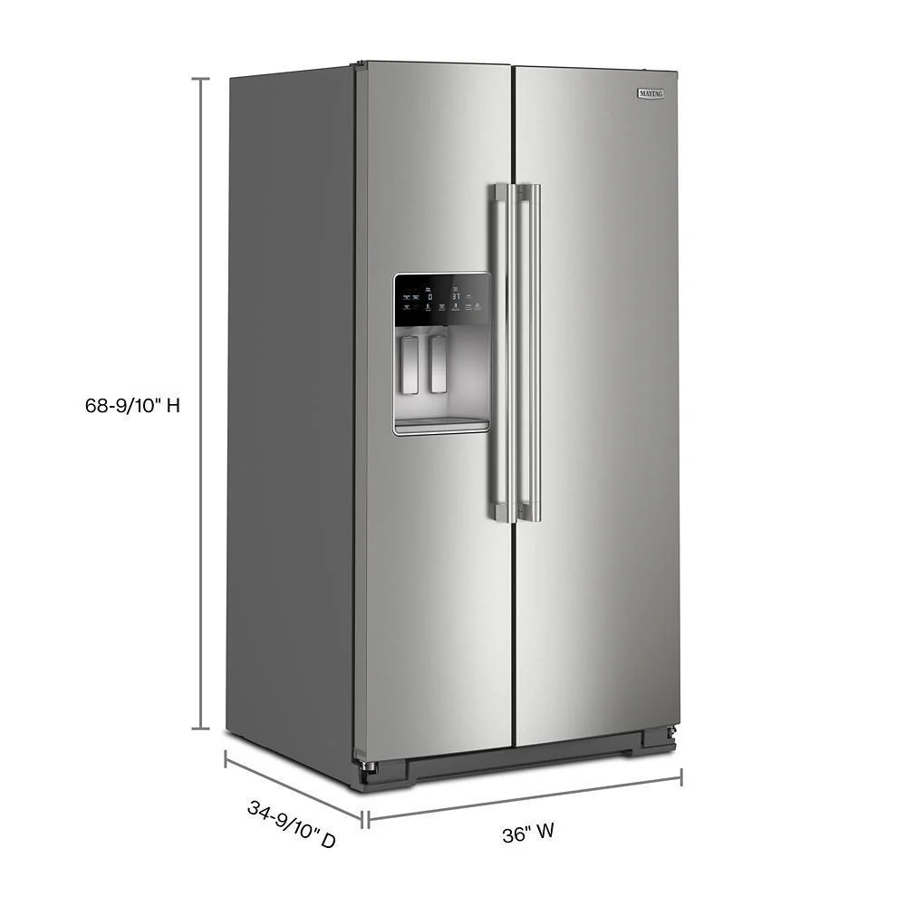 Maytag MRSF6636RZ 36-inch Wide Full-Depth Side-by-Side Refrigerator with Arctic Blue Interior - 28.7 Cu. Ft. - Image 2