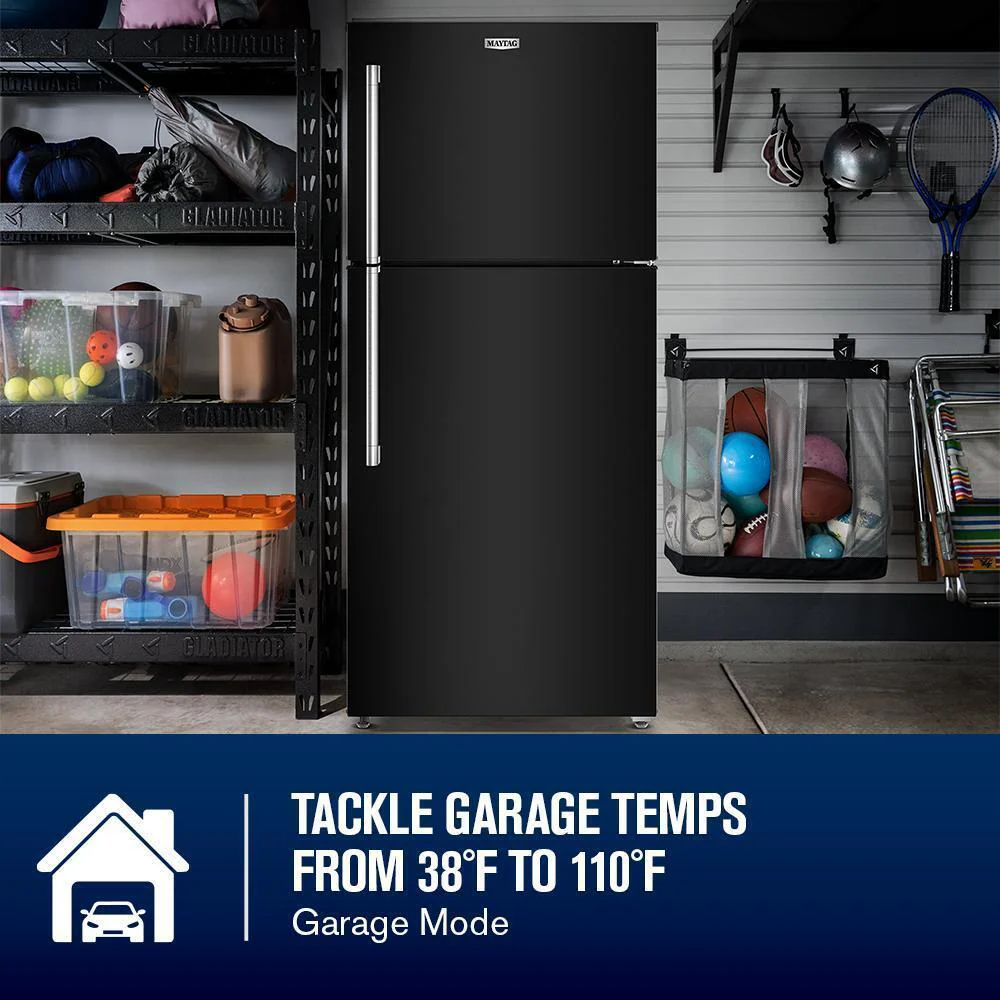 Maytag MRTX5119SB 30-Inch Wide Top-Freezer Refrigerator with Garage Mode-19 Cu. Ft. - Image 8